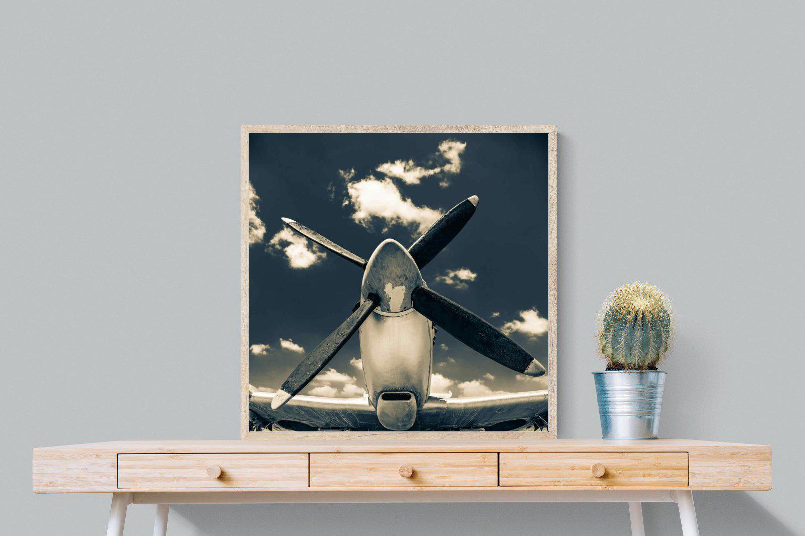 P-51-Wall_Art-80 x 80cm-Mounted Canvas-Wood-Pixalot