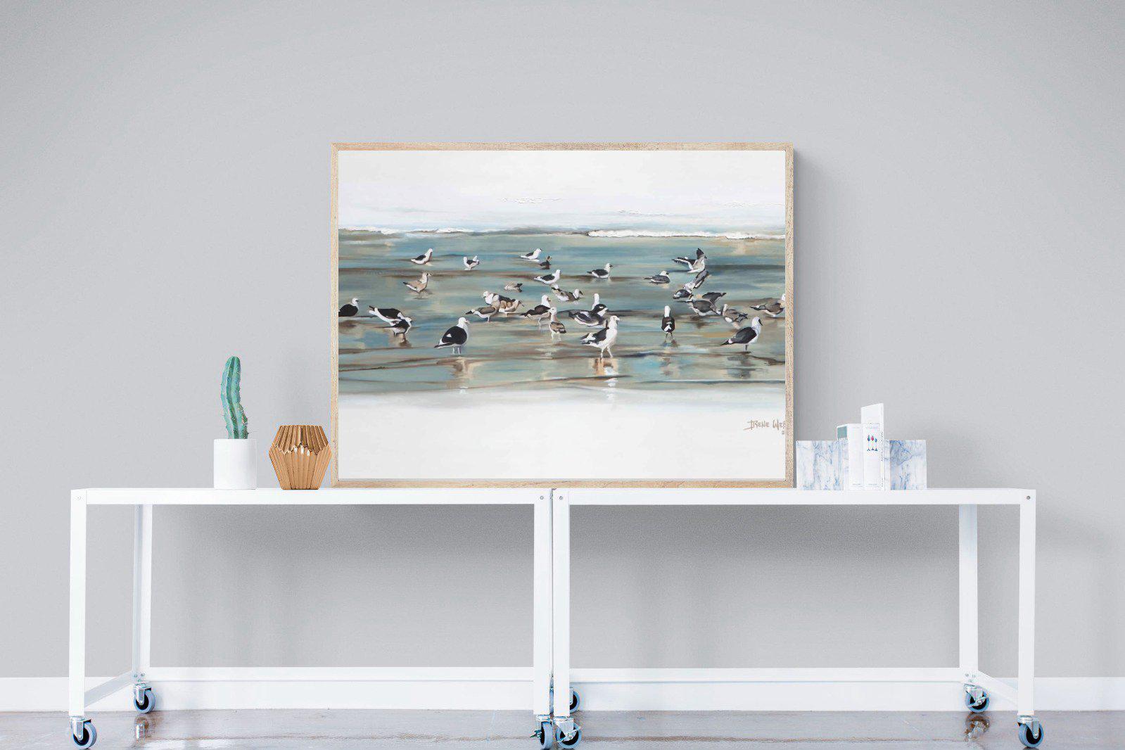 Painted Gulls-Wall_Art-120 x 90cm-Mounted Canvas-Wood-Pixalot