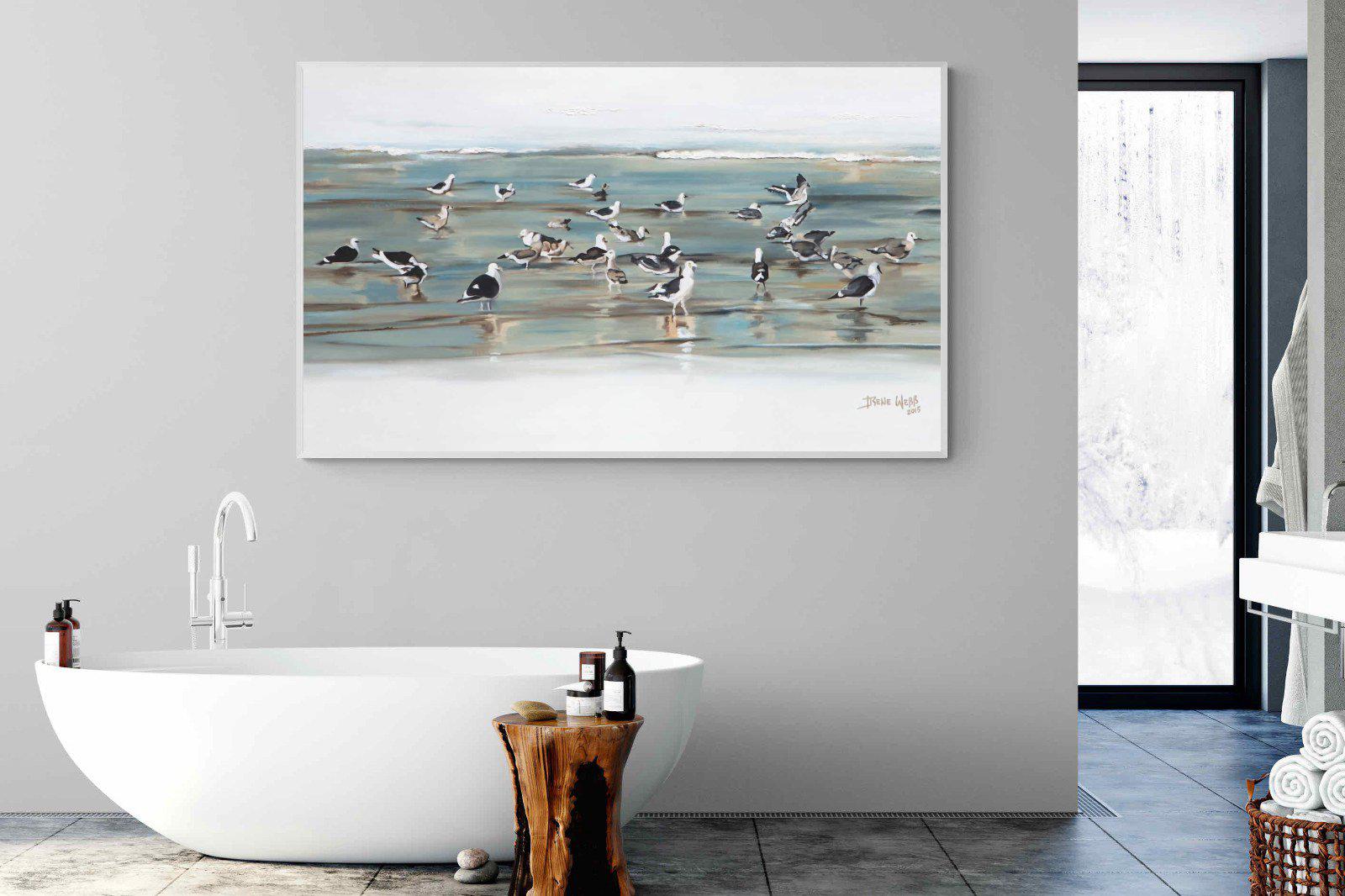 Painted Gulls-Wall_Art-180 x 110cm-Mounted Canvas-White-Pixalot