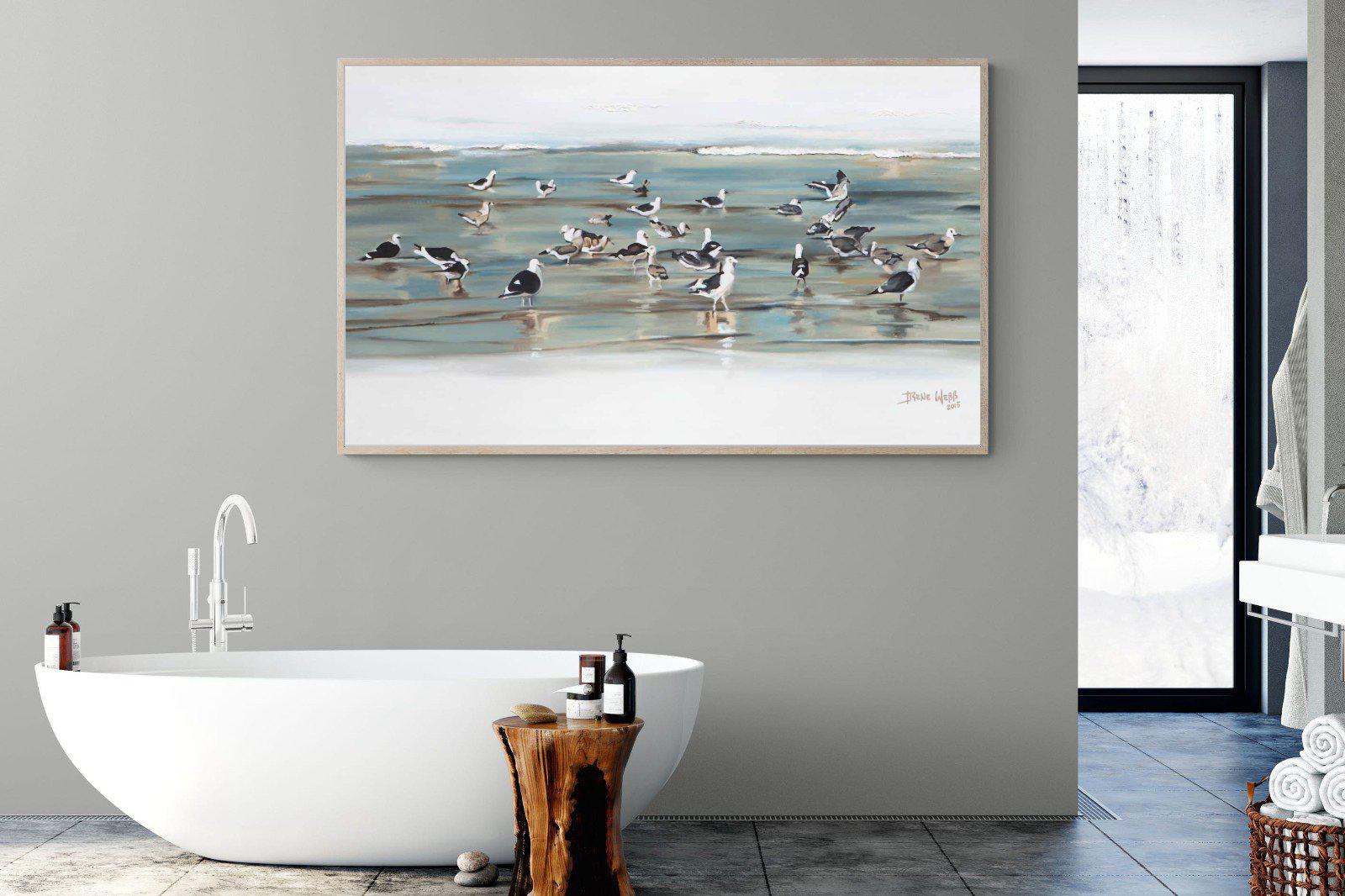 Painted Gulls-Wall_Art-180 x 110cm-Mounted Canvas-Wood-Pixalot
