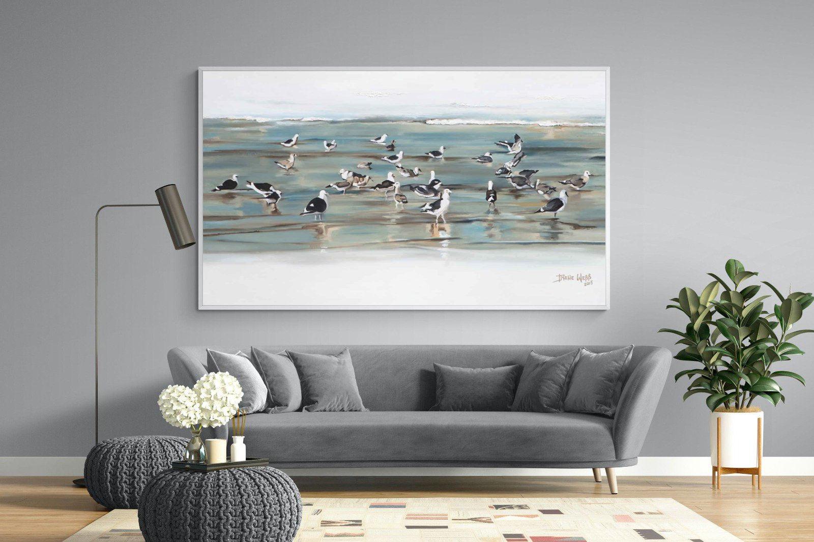 Painted Gulls-Wall_Art-220 x 130cm-Mounted Canvas-White-Pixalot