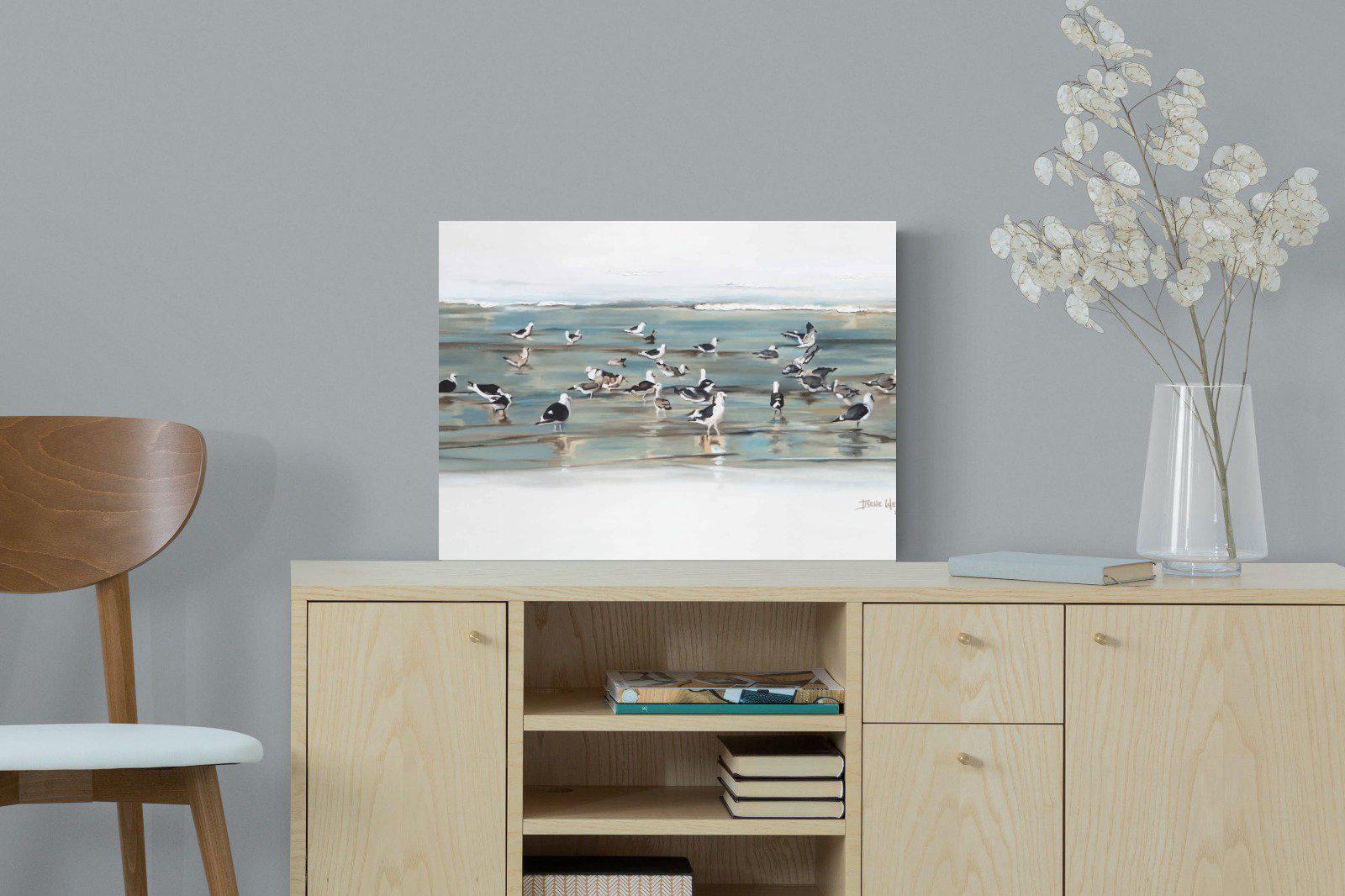 Painted Gulls-Wall_Art-60 x 45cm-Mounted Canvas-No Frame-Pixalot