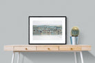Painted Gulls-Wall_Art-80 x 60cm-Framed Print-Black-Pixalot