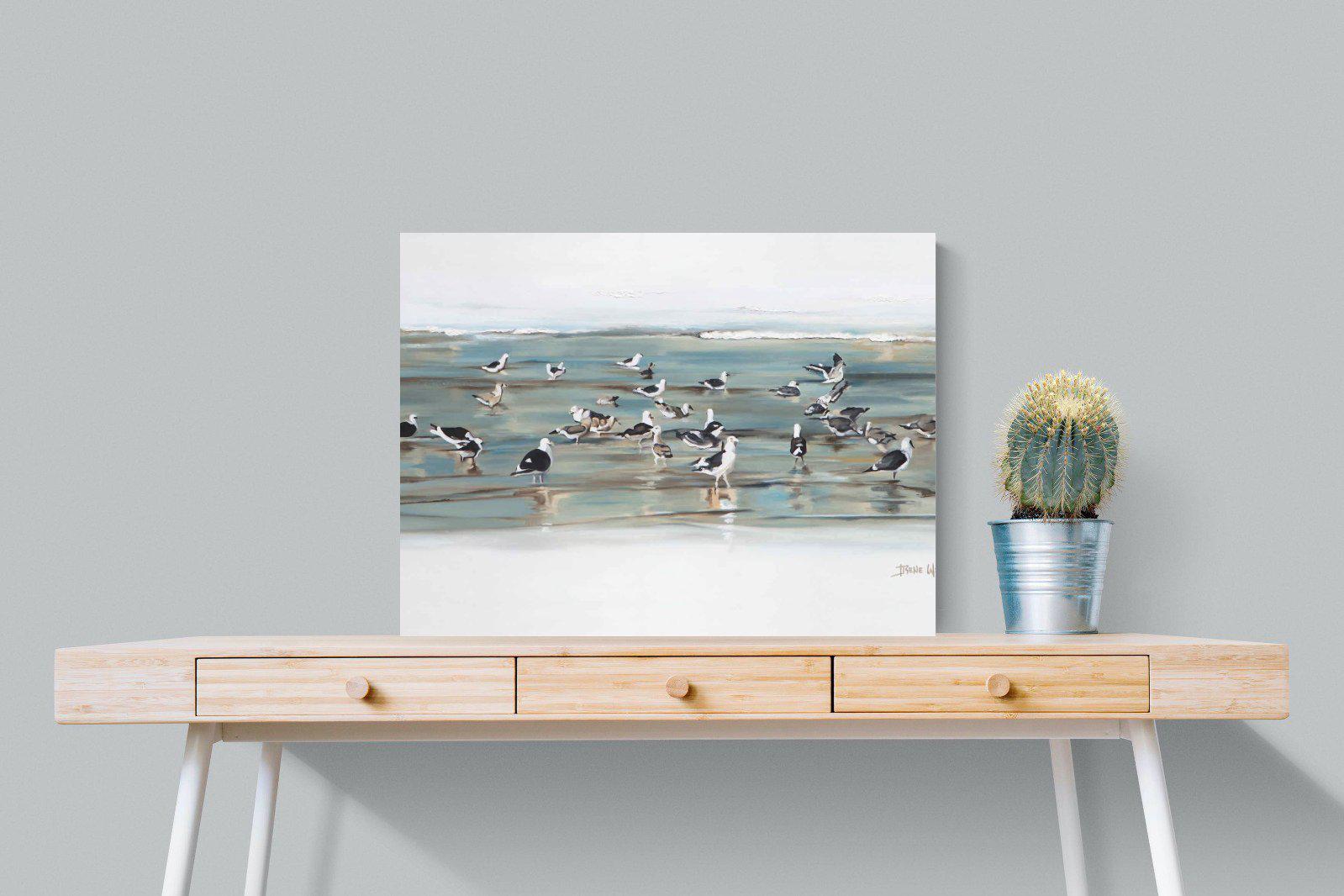 Painted Gulls-Wall_Art-80 x 60cm-Mounted Canvas-No Frame-Pixalot