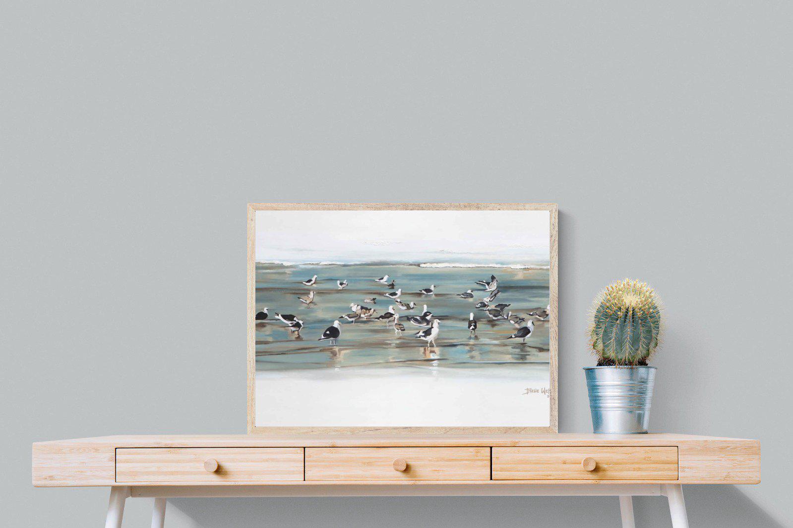 Painted Gulls-Wall_Art-80 x 60cm-Mounted Canvas-Wood-Pixalot