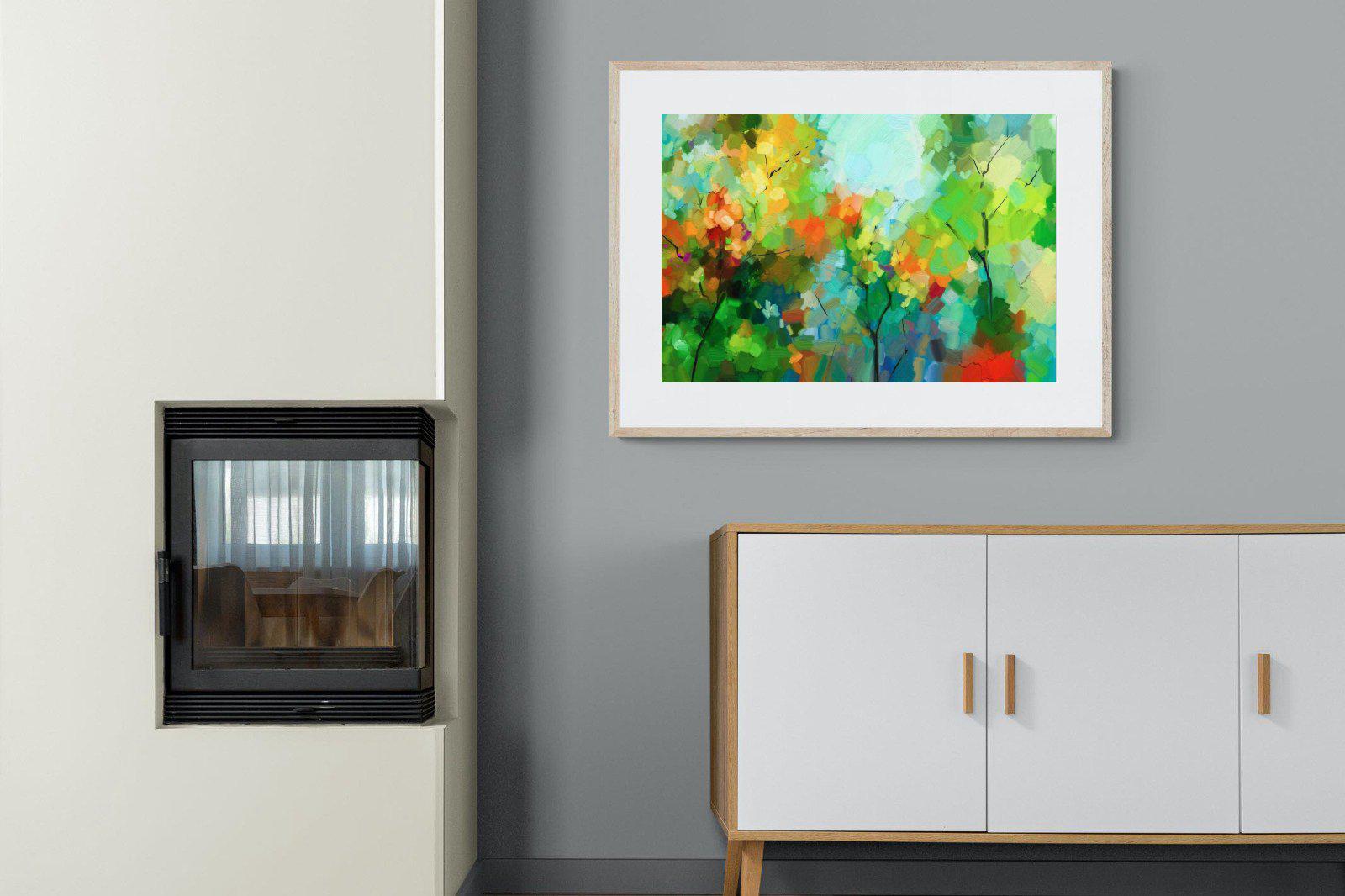 Painted Orchard-Wall_Art-100 x 75cm-Framed Print-Wood-Pixalot