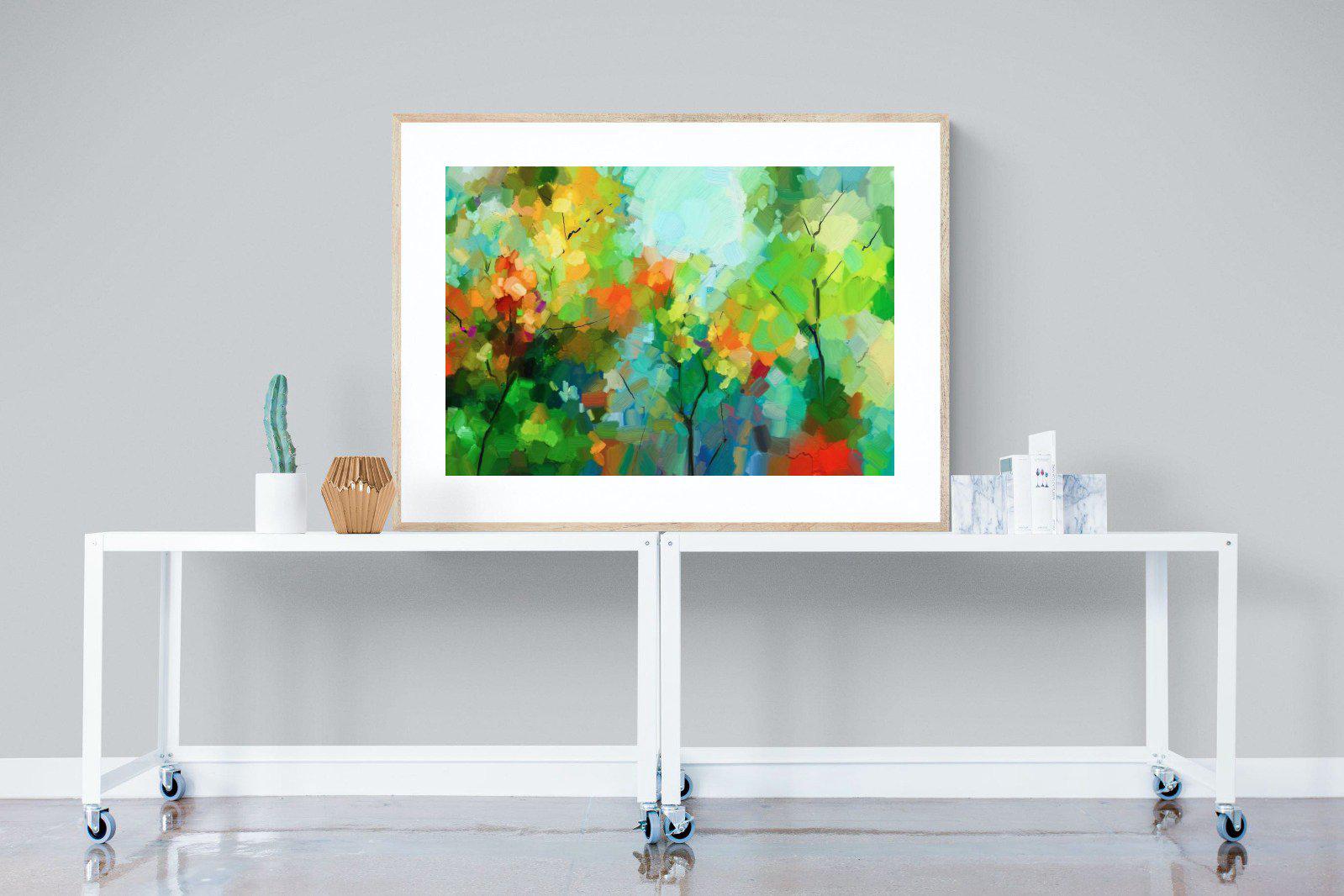 Painted Orchard-Wall_Art-120 x 90cm-Framed Print-Wood-Pixalot