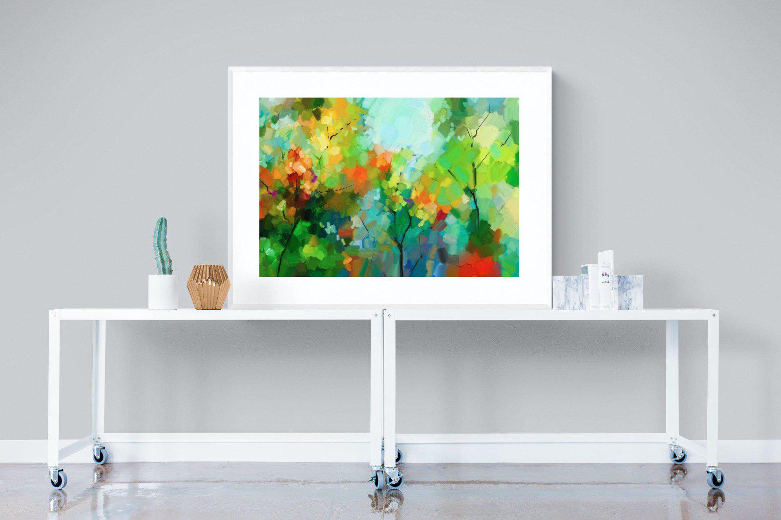 Painted Orchard-Wall_Art-120 x 90cm-Framed Print-White-Pixalot