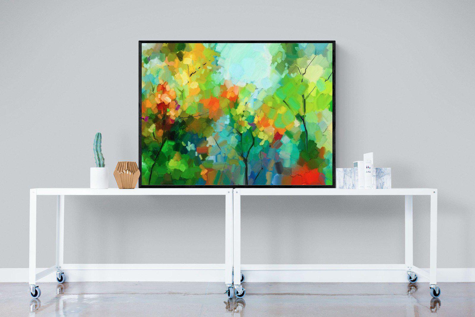 Painted Orchard-Wall_Art-120 x 90cm-Mounted Canvas-Black-Pixalot