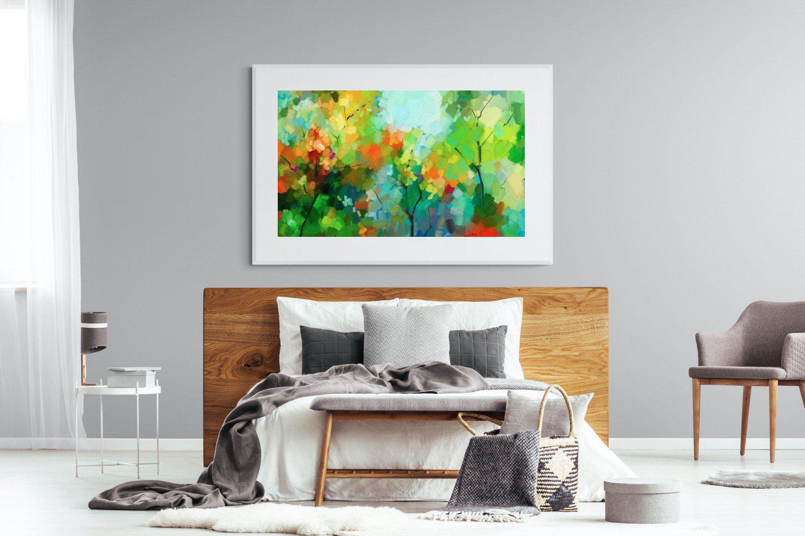 Painted Orchard-Wall_Art-150 x 100cm-Framed Print-White-Pixalot