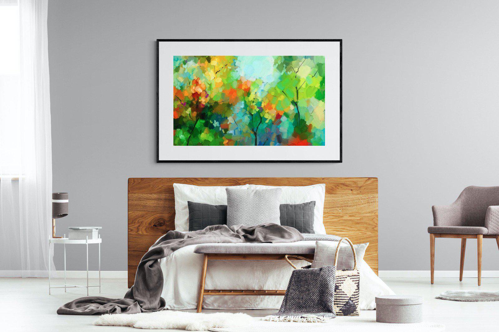 Painted Orchard-Wall_Art-150 x 100cm-Framed Print-Black-Pixalot