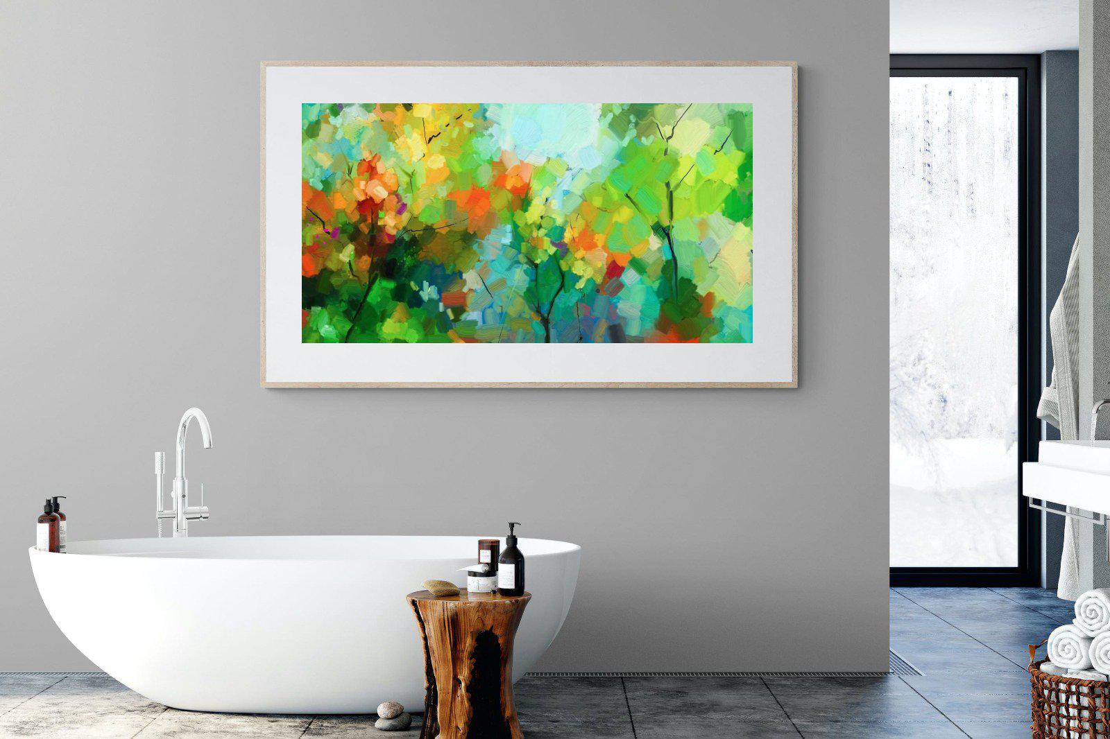 Painted Orchard-Wall_Art-180 x 110cm-Framed Print-Wood-Pixalot