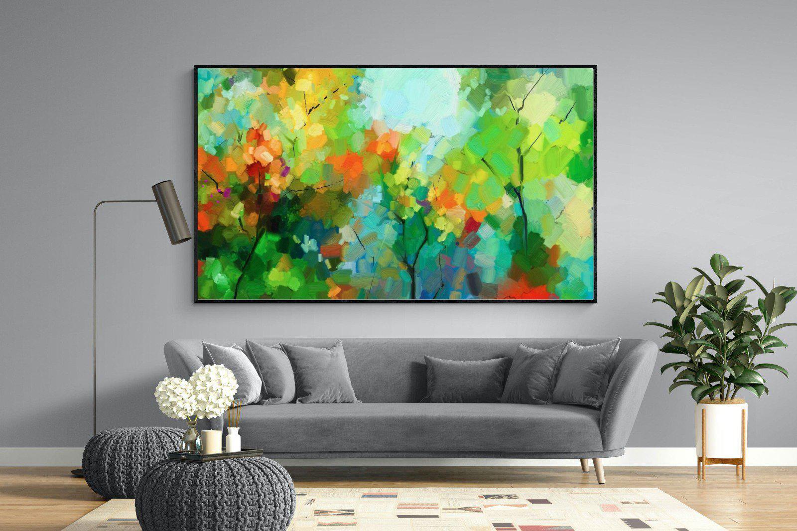 Painted Orchard-Wall_Art-220 x 130cm-Mounted Canvas-Black-Pixalot