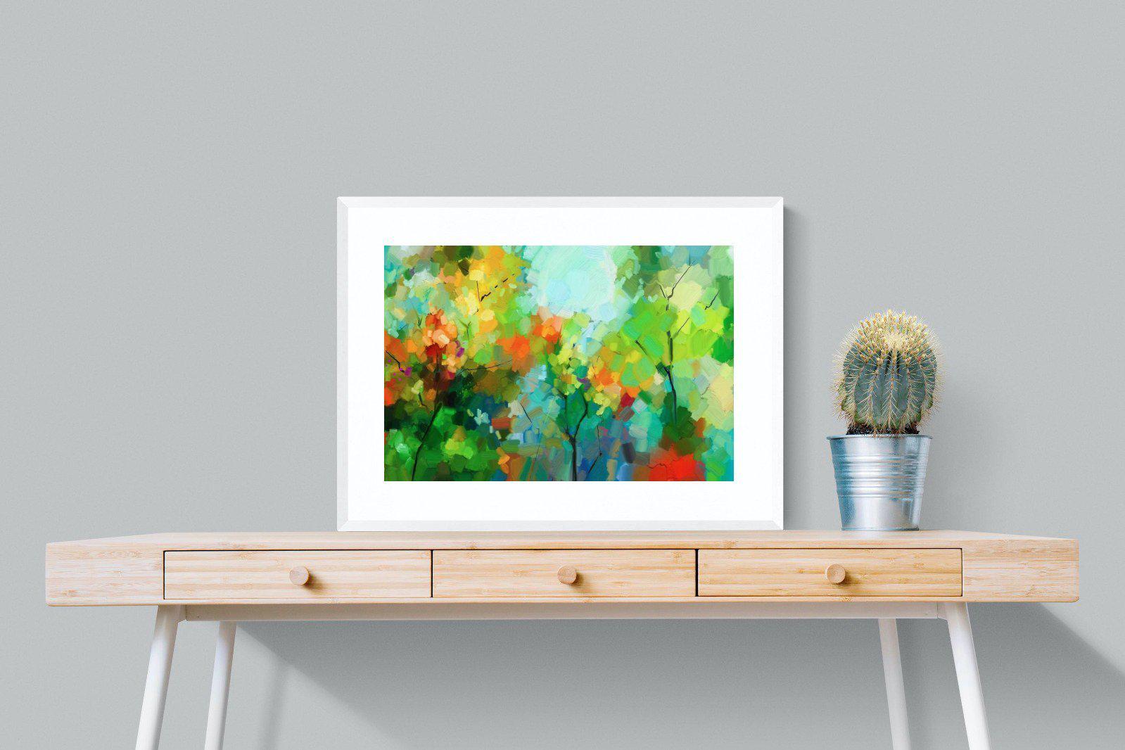 Painted Orchard-Wall_Art-80 x 60cm-Framed Print-White-Pixalot