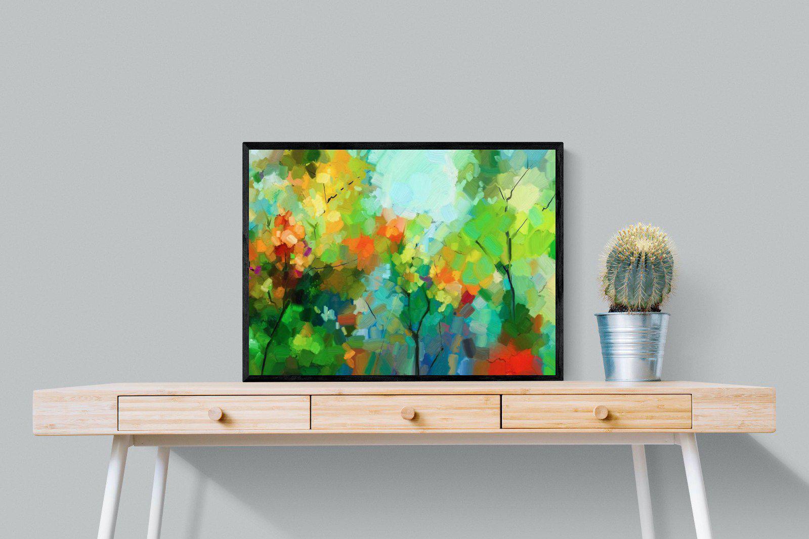Painted Orchard-Wall_Art-80 x 60cm-Mounted Canvas-Black-Pixalot
