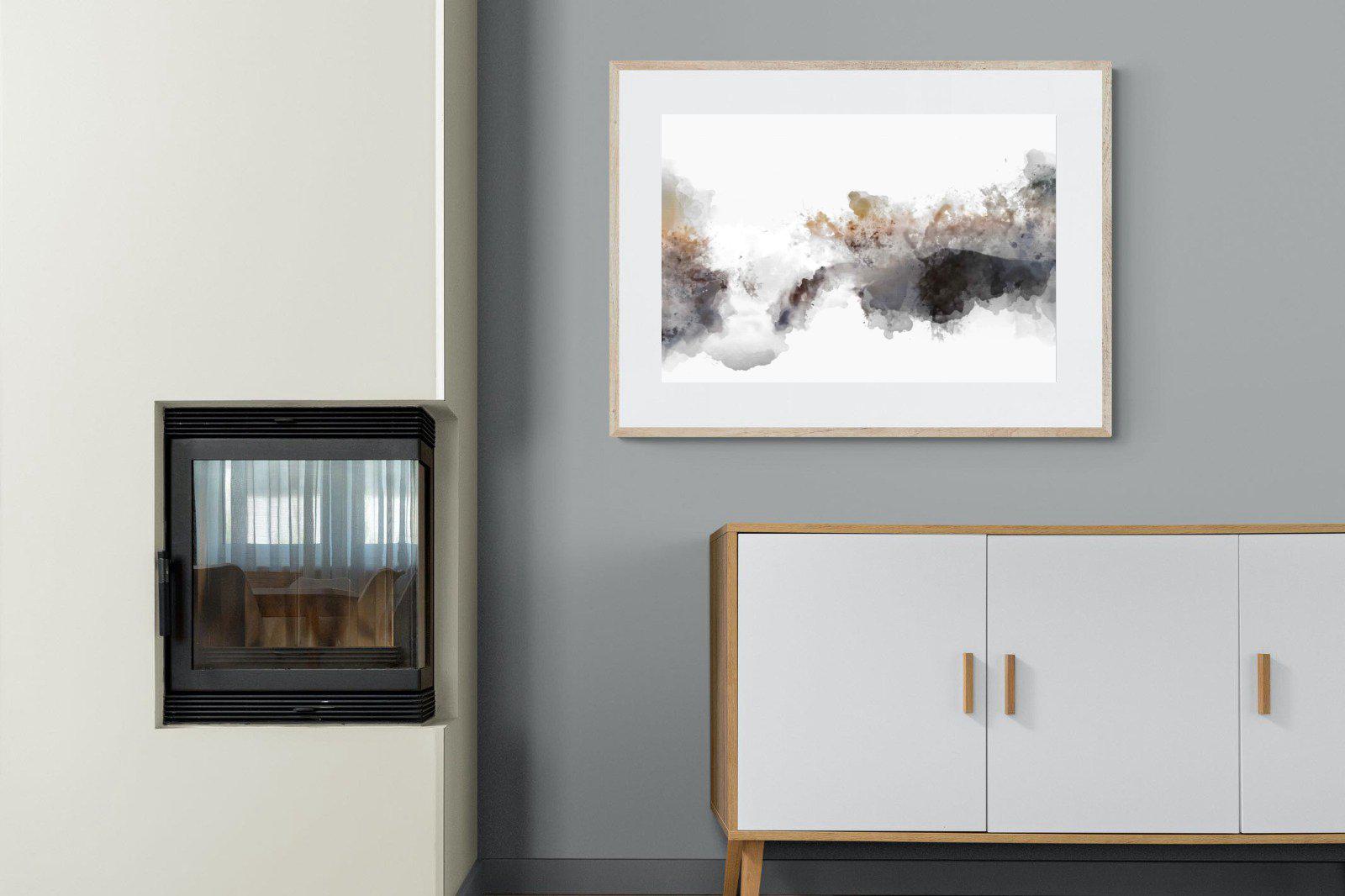Painted Smoke-Wall_Art-100 x 75cm-Framed Print-Wood-Pixalot