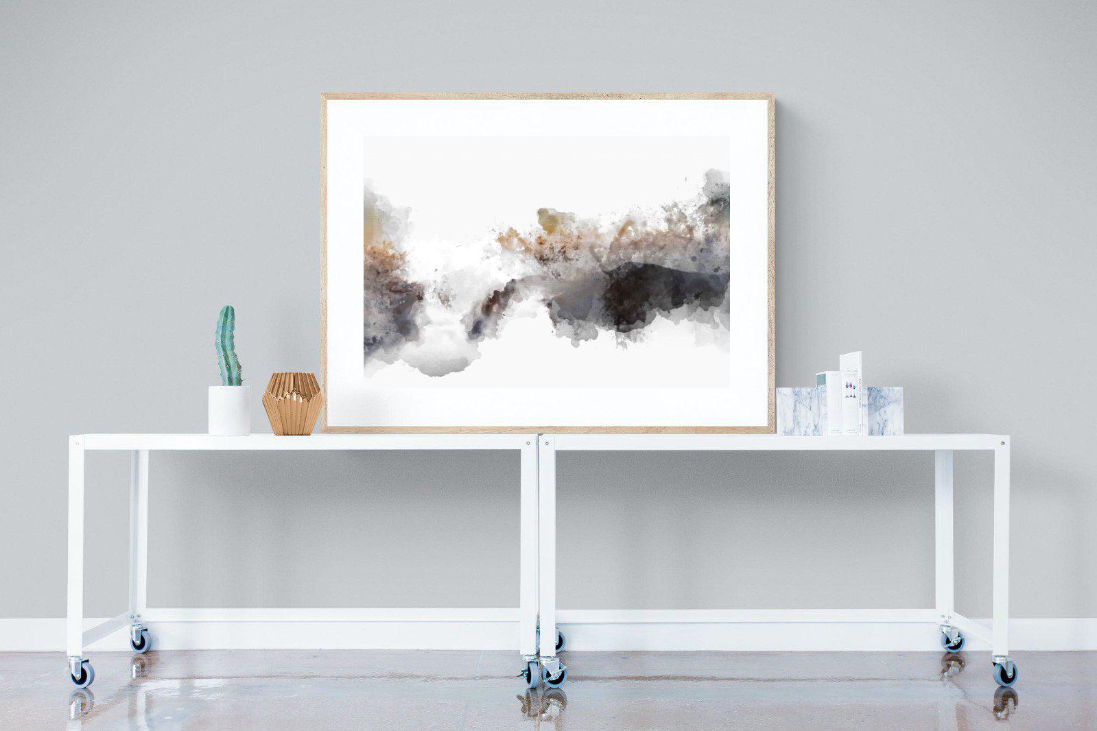 Painted Smoke-Wall_Art-120 x 90cm-Framed Print-Wood-Pixalot
