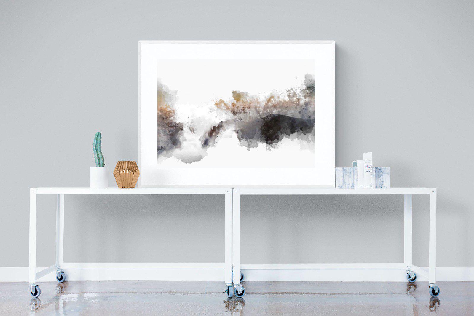 Painted Smoke-Wall_Art-120 x 90cm-Framed Print-White-Pixalot