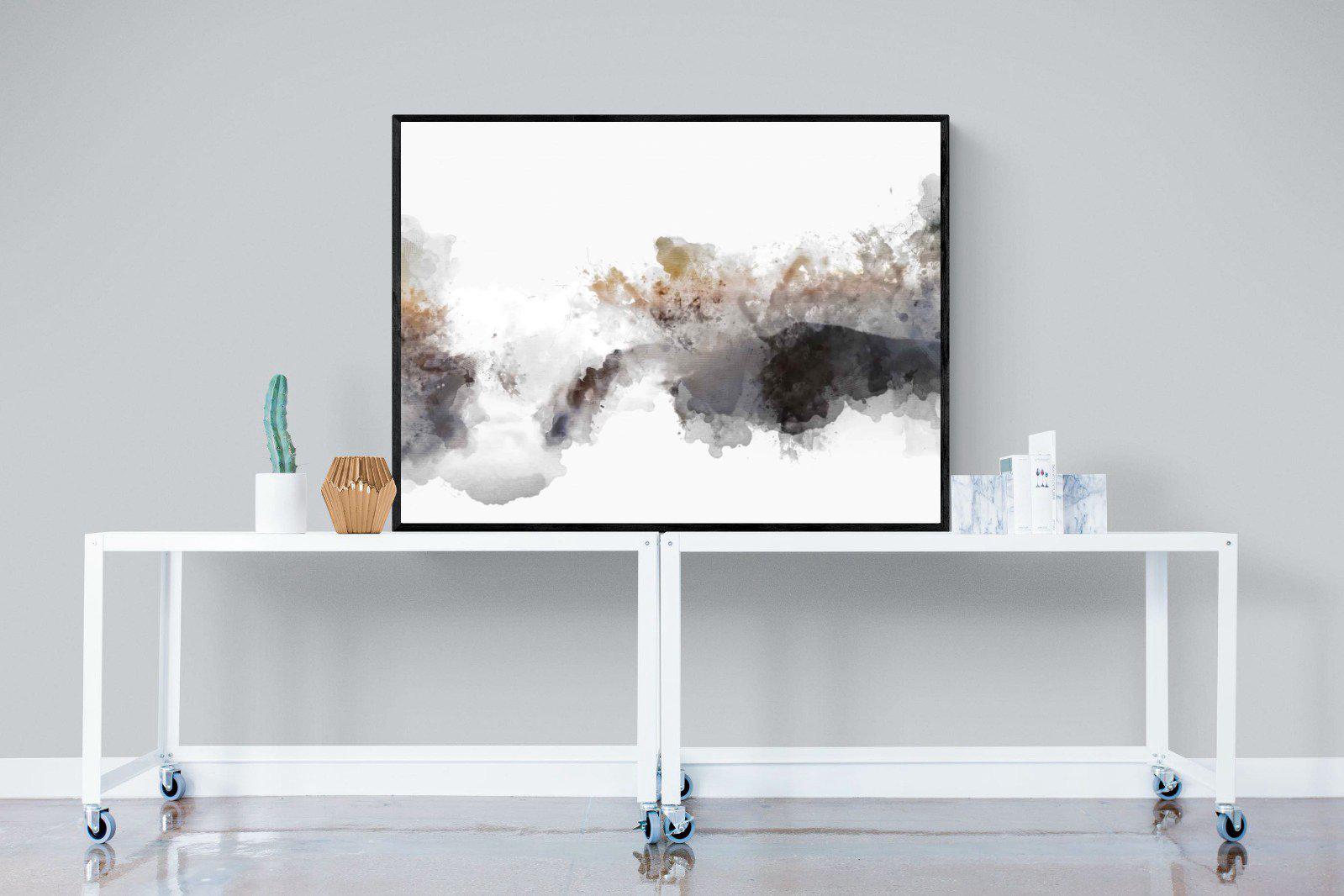 Painted Smoke-Wall_Art-120 x 90cm-Mounted Canvas-Black-Pixalot