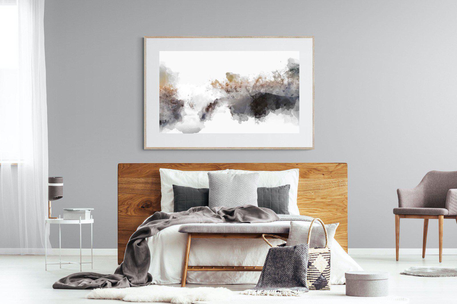 Painted Smoke-Wall_Art-150 x 100cm-Framed Print-Wood-Pixalot