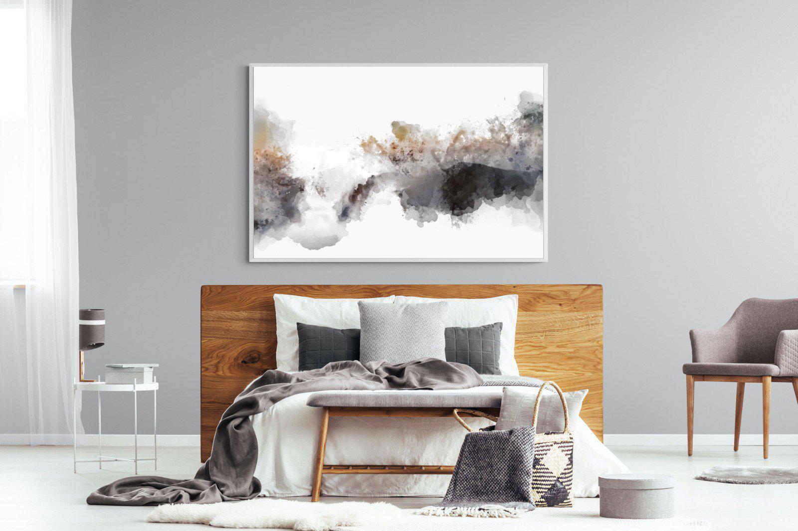 Painted Smoke-Wall_Art-150 x 100cm-Mounted Canvas-White-Pixalot