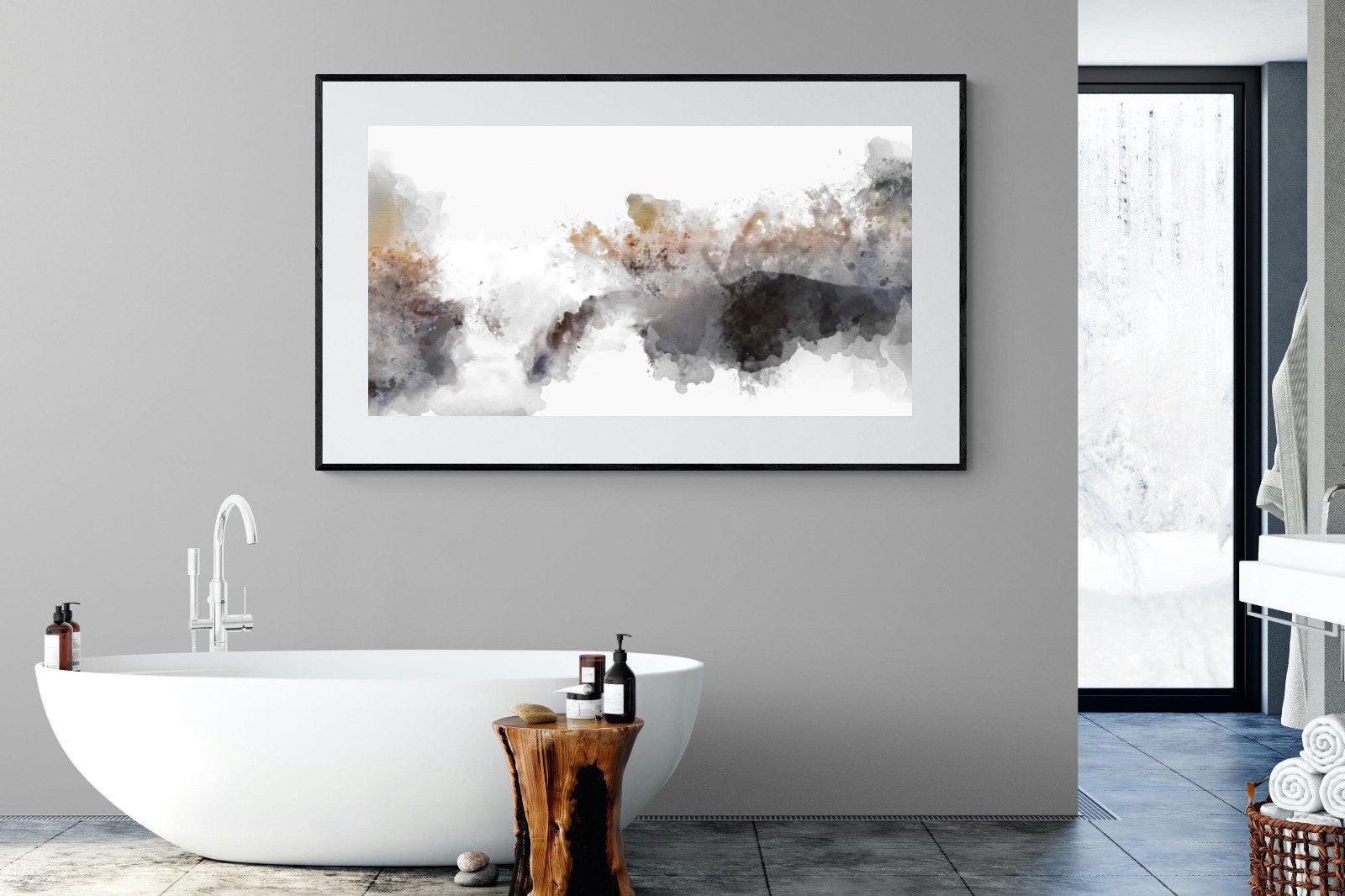 Painted Smoke-Wall_Art-180 x 110cm-Framed Print-Black-Pixalot