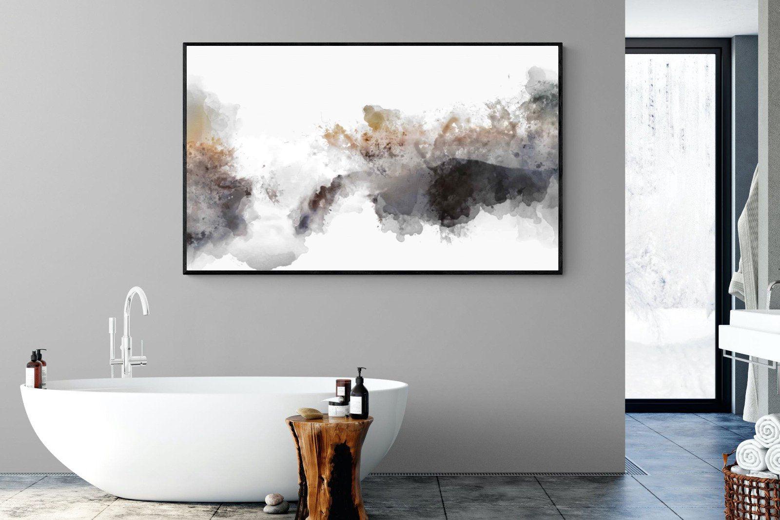 Painted Smoke-Wall_Art-180 x 110cm-Mounted Canvas-Black-Pixalot