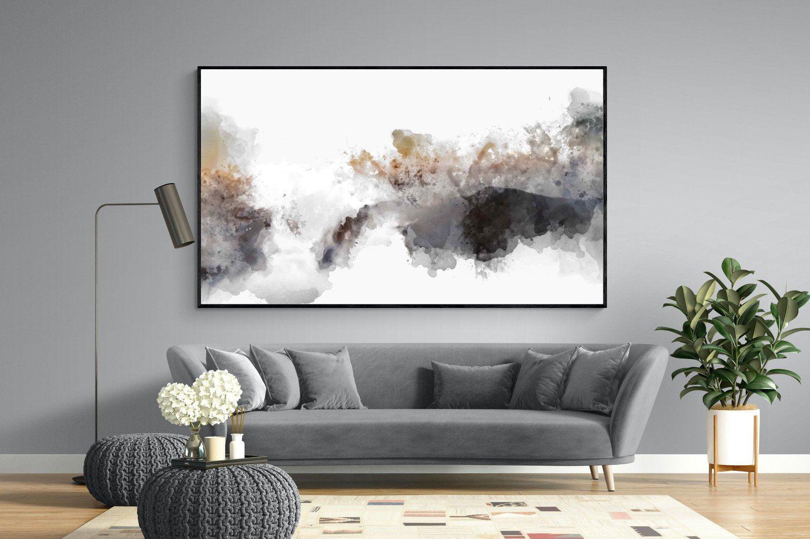 Painted Smoke-Wall_Art-220 x 130cm-Mounted Canvas-Black-Pixalot