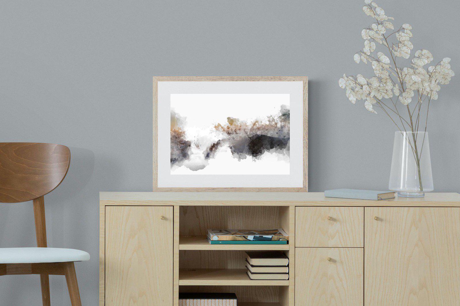 Painted Smoke-Wall_Art-60 x 45cm-Framed Print-Wood-Pixalot