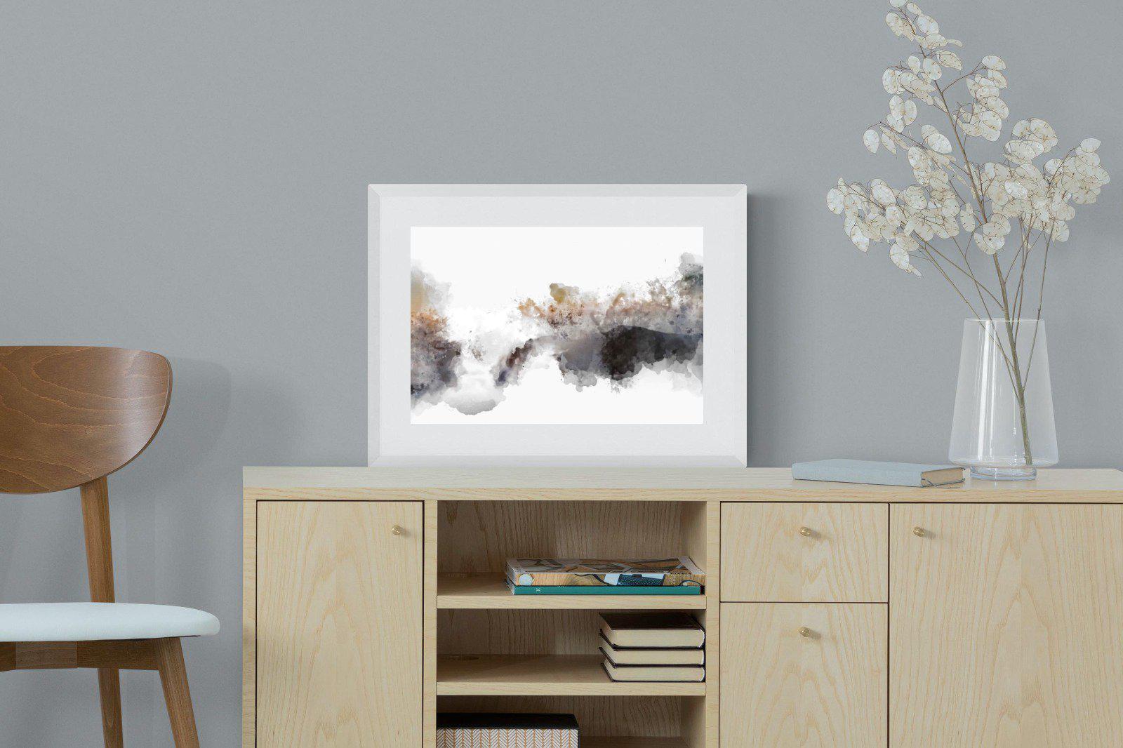 Painted Smoke-Wall_Art-60 x 45cm-Framed Print-White-Pixalot