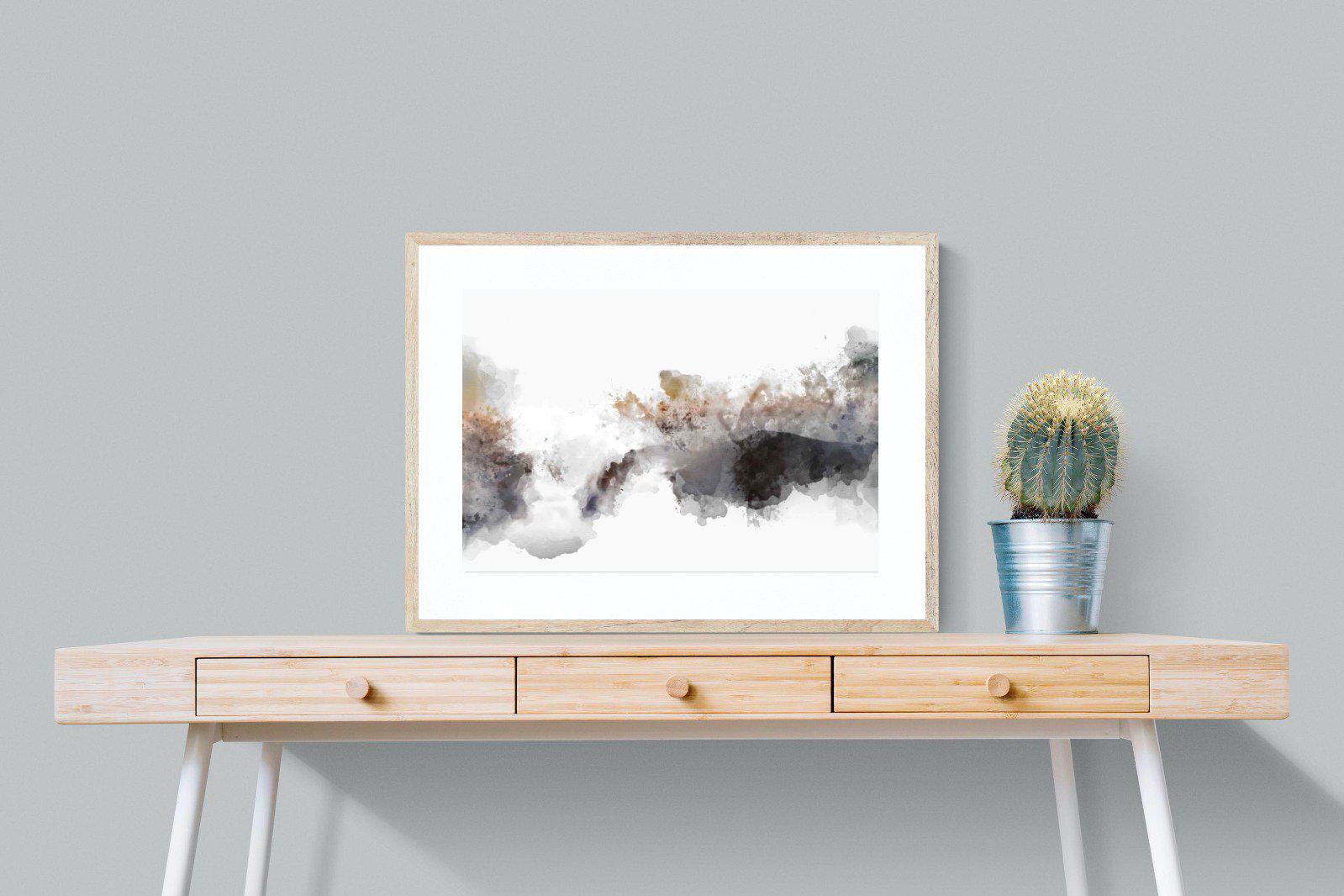 Painted Smoke-Wall_Art-80 x 60cm-Framed Print-Wood-Pixalot