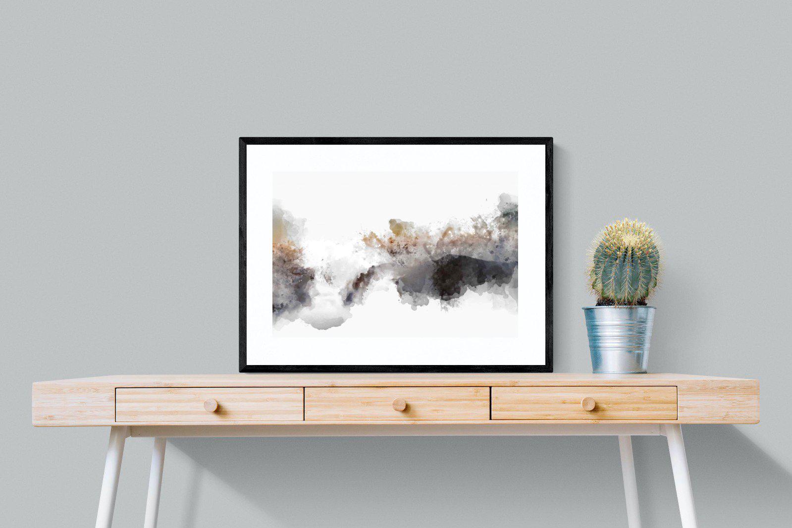 Painted Smoke-Wall_Art-80 x 60cm-Framed Print-Black-Pixalot