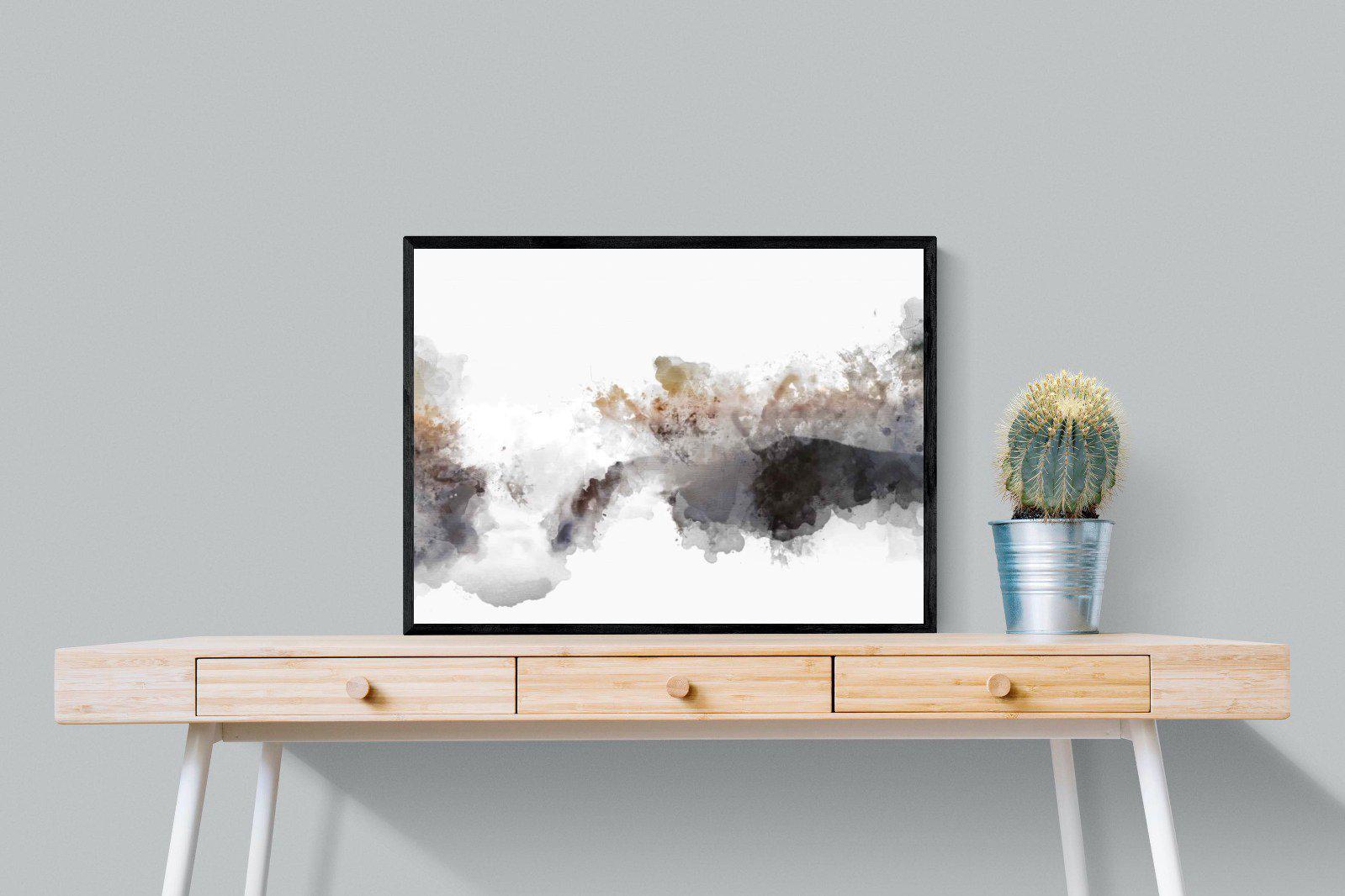 Painted Smoke-Wall_Art-80 x 60cm-Mounted Canvas-Black-Pixalot