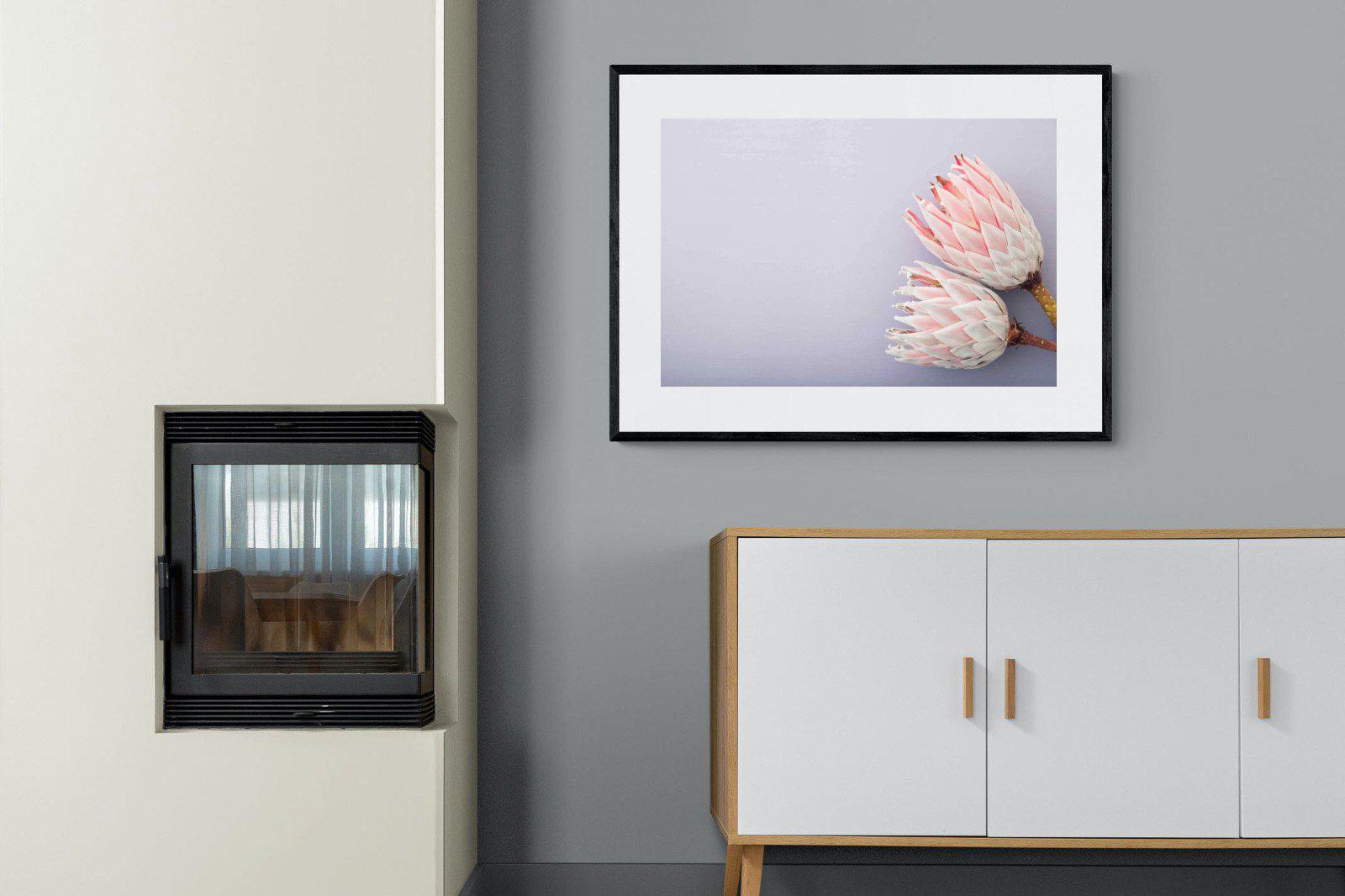 Pair of Proteas-Wall_Art-100 x 75cm-Framed Print-Black-Pixalot