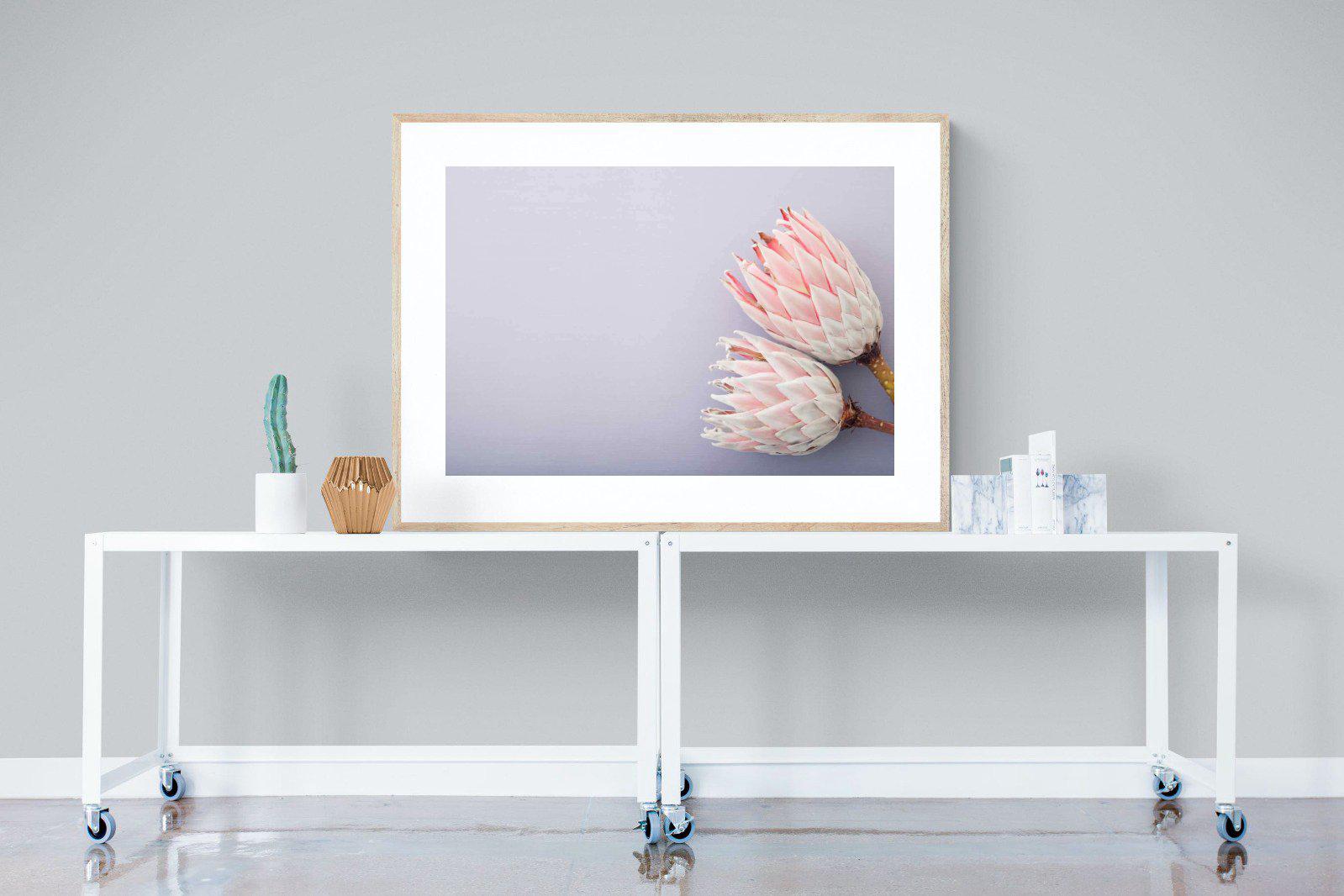 Pair of Proteas-Wall_Art-120 x 90cm-Framed Print-Wood-Pixalot
