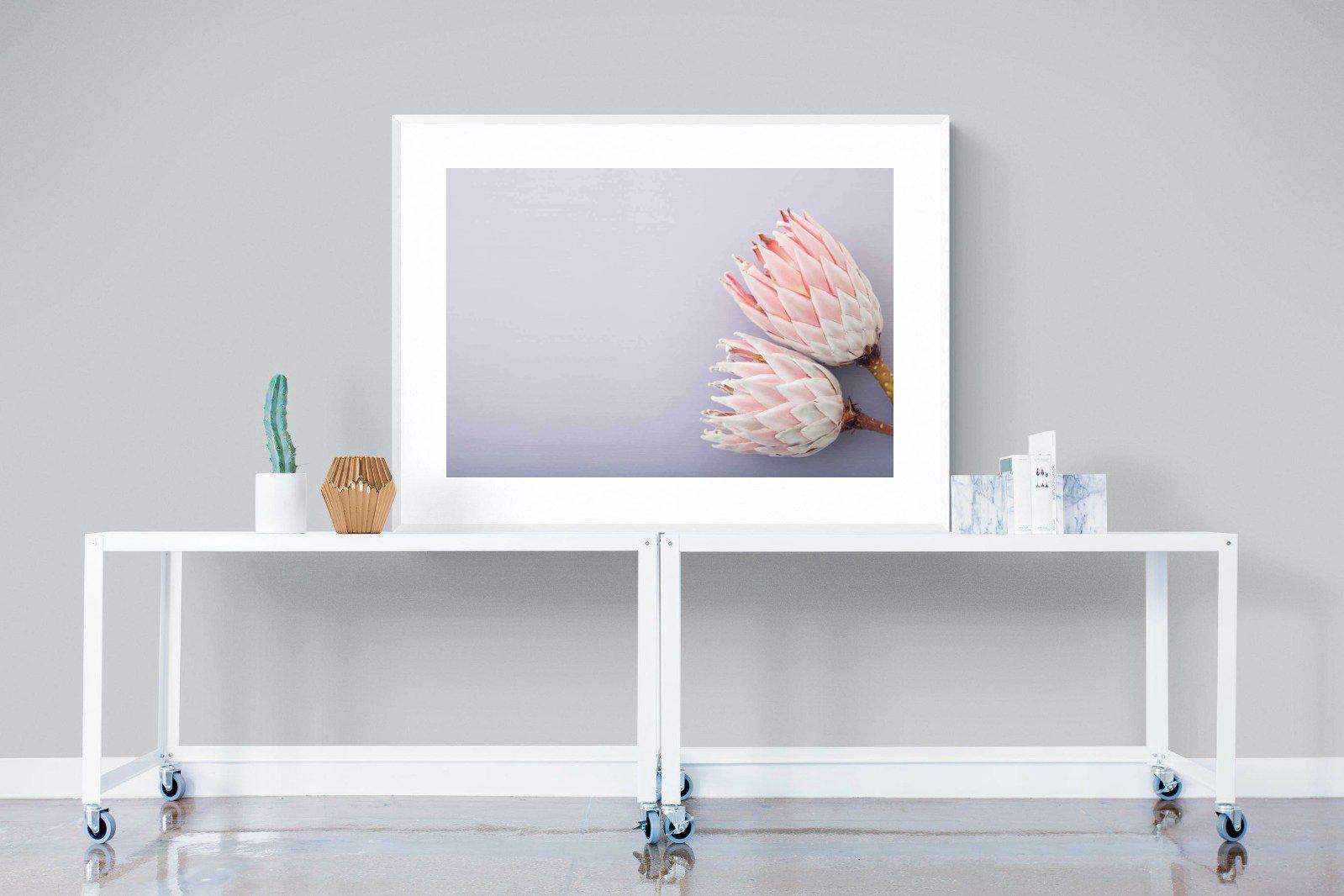 Pair of Proteas-Wall_Art-120 x 90cm-Framed Print-White-Pixalot