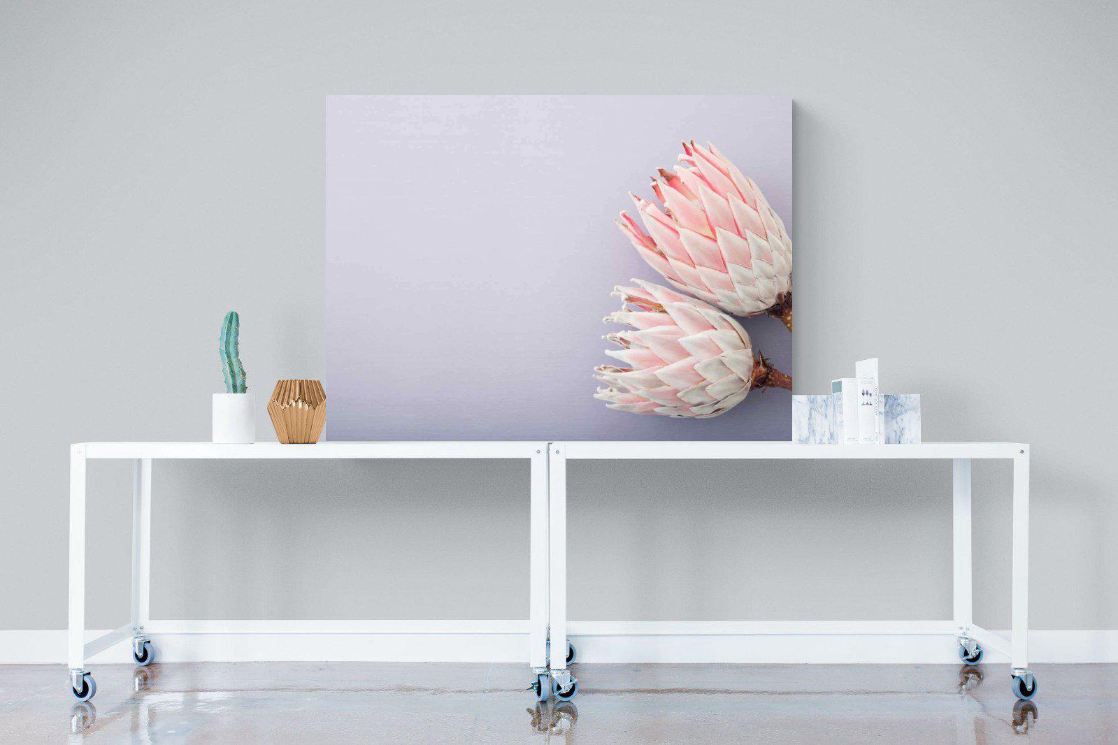 Pair of Proteas-Wall_Art-120 x 90cm-Mounted Canvas-No Frame-Pixalot