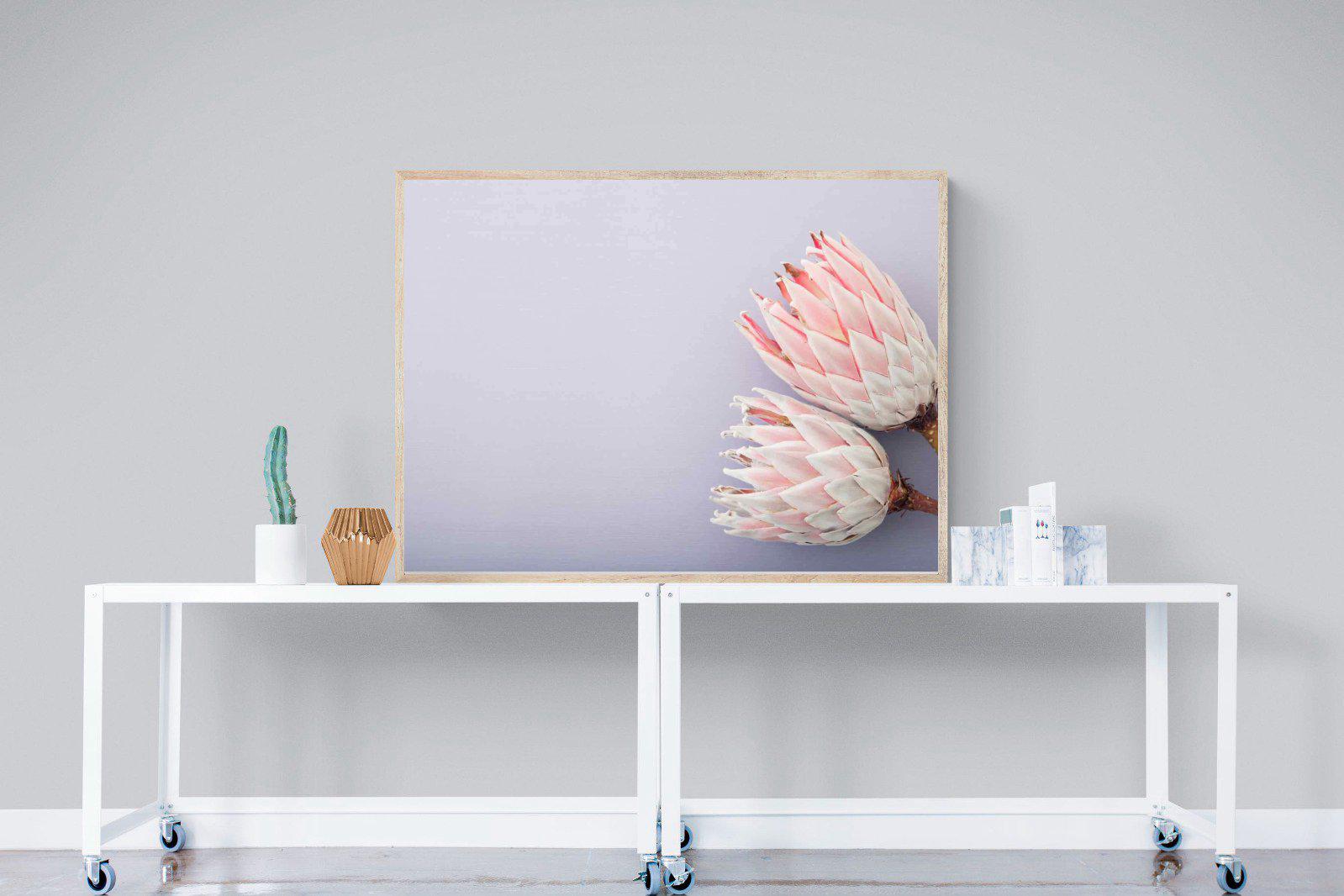 Pair of Proteas-Wall_Art-120 x 90cm-Mounted Canvas-Wood-Pixalot