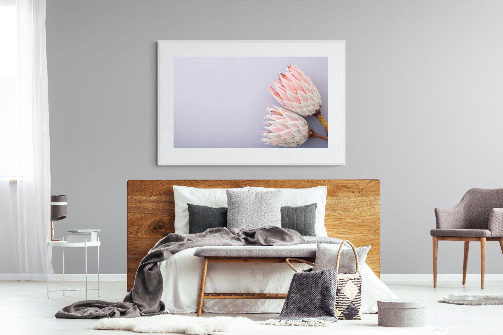 Pair of Proteas-Wall_Art-150 x 100cm-Framed Print-White-Pixalot