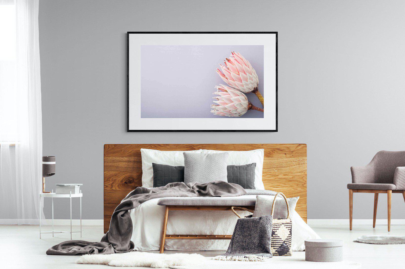 Pair of Proteas-Wall_Art-150 x 100cm-Framed Print-Black-Pixalot