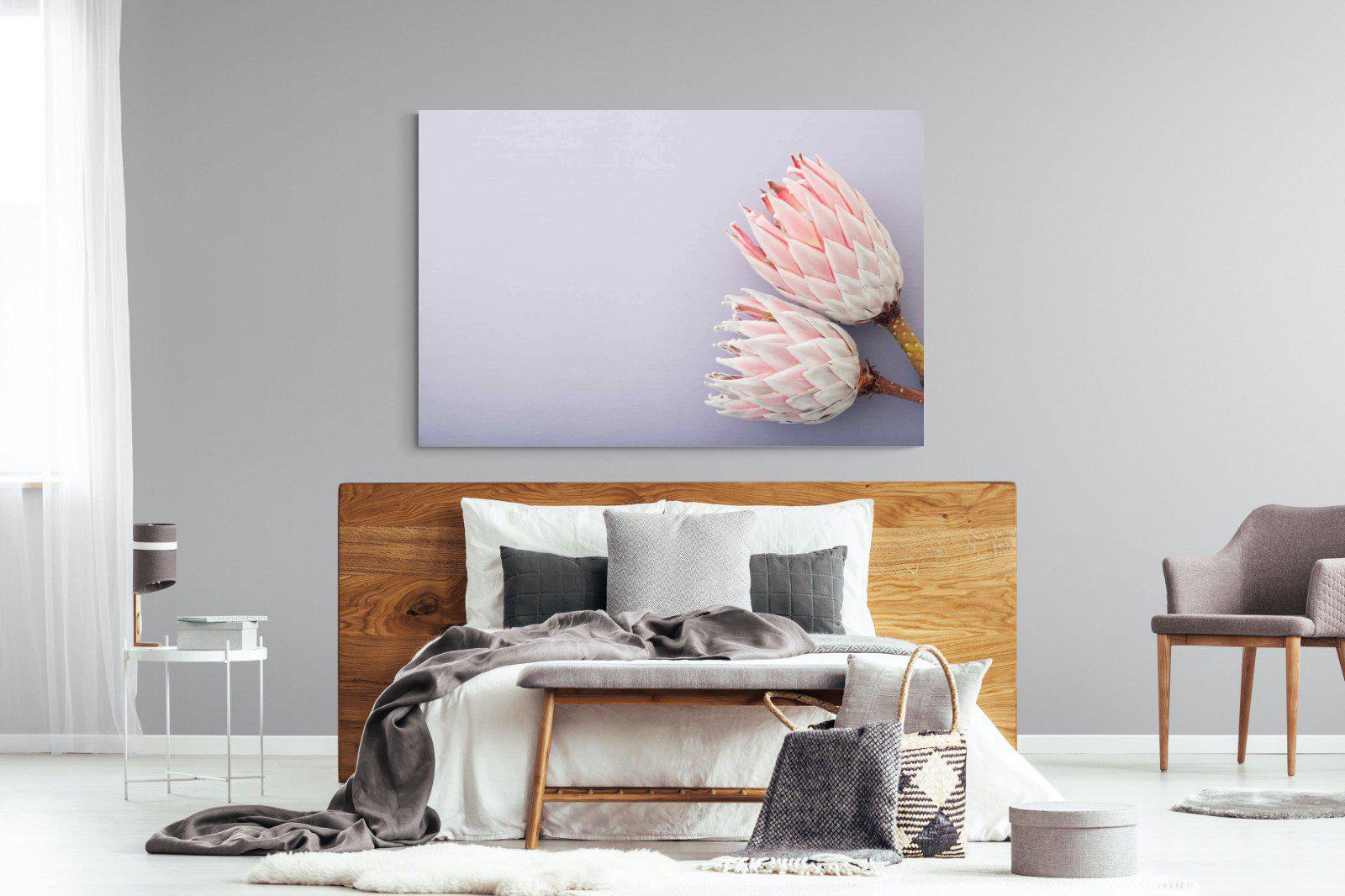 Pair of Proteas-Wall_Art-150 x 100cm-Mounted Canvas-No Frame-Pixalot