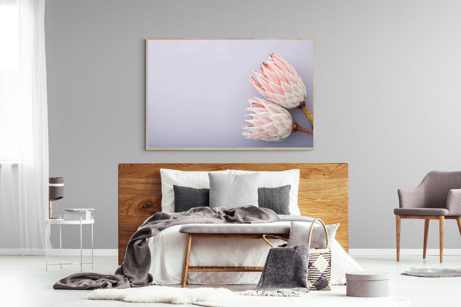 Pair of Proteas-Wall_Art-150 x 100cm-Mounted Canvas-Wood-Pixalot