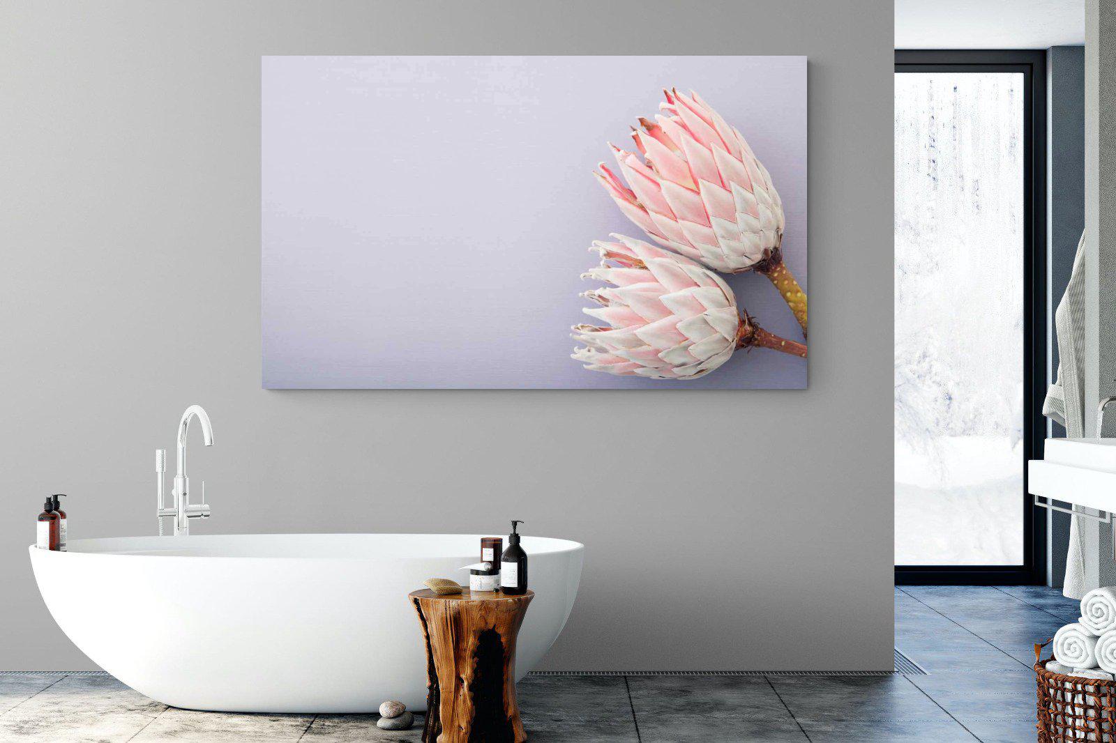 Pair of Proteas-Wall_Art-180 x 110cm-Mounted Canvas-No Frame-Pixalot