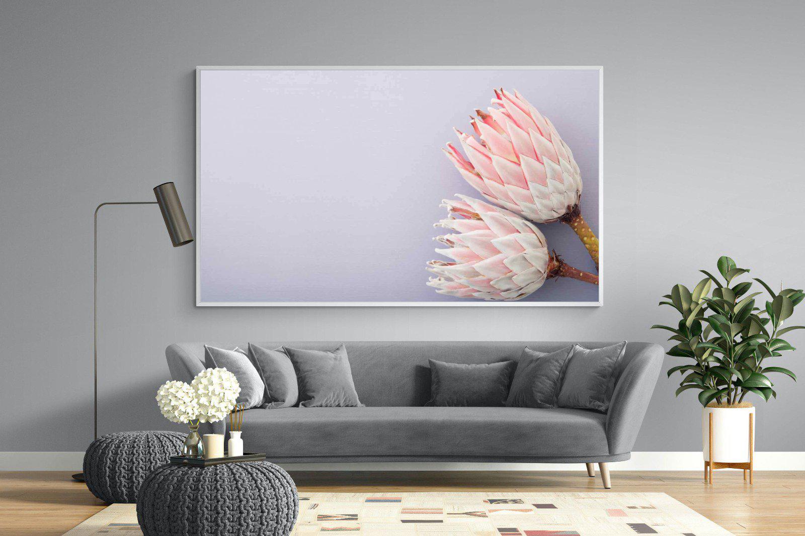 Pair of Proteas-Wall_Art-220 x 130cm-Mounted Canvas-White-Pixalot
