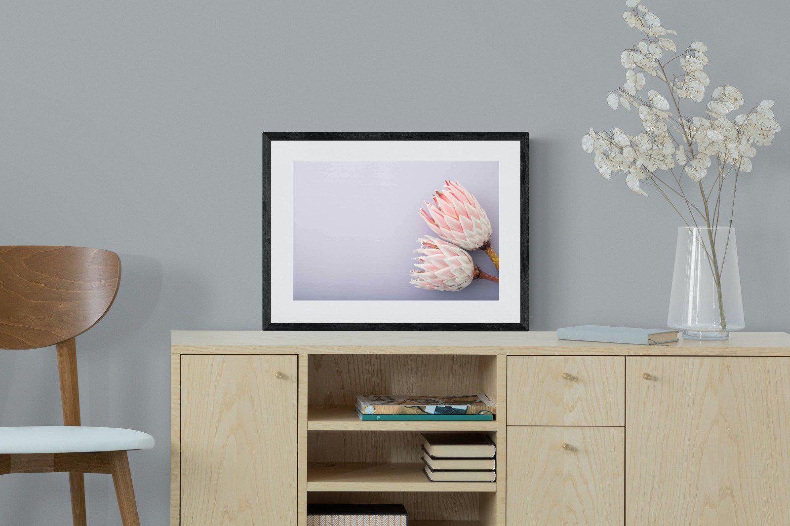 Pair of Proteas-Wall_Art-60 x 45cm-Framed Print-Black-Pixalot