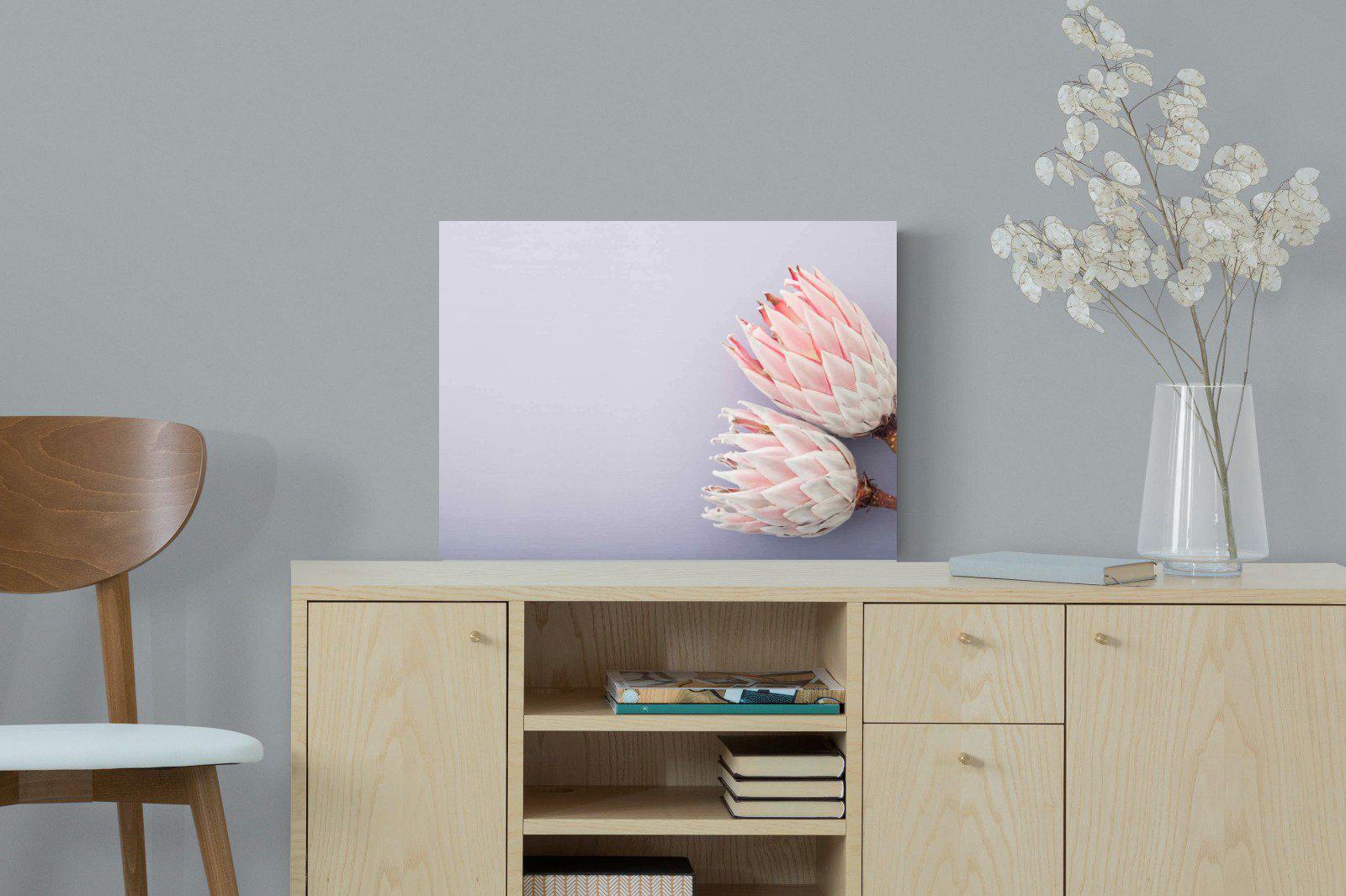 Pair of Proteas-Wall_Art-60 x 45cm-Mounted Canvas-No Frame-Pixalot