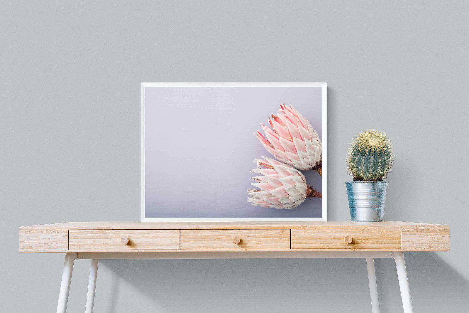 Pair of Proteas-Wall_Art-80 x 60cm-Mounted Canvas-White-Pixalot