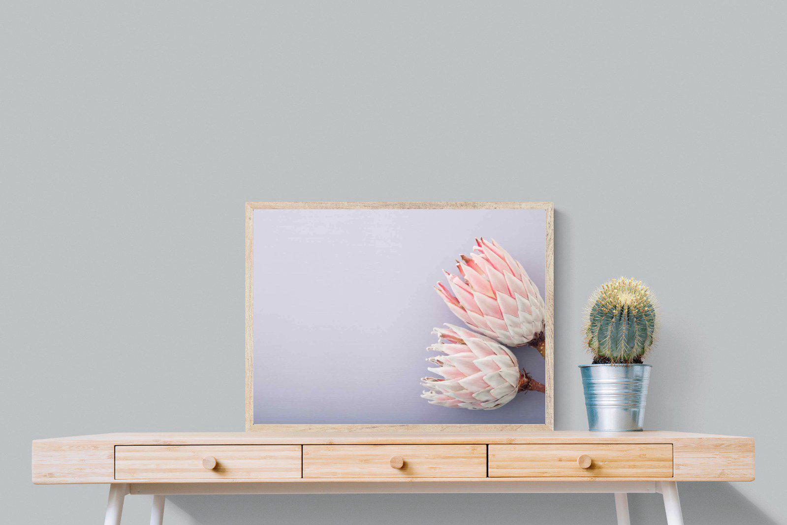 Pair of Proteas-Wall_Art-80 x 60cm-Mounted Canvas-Wood-Pixalot