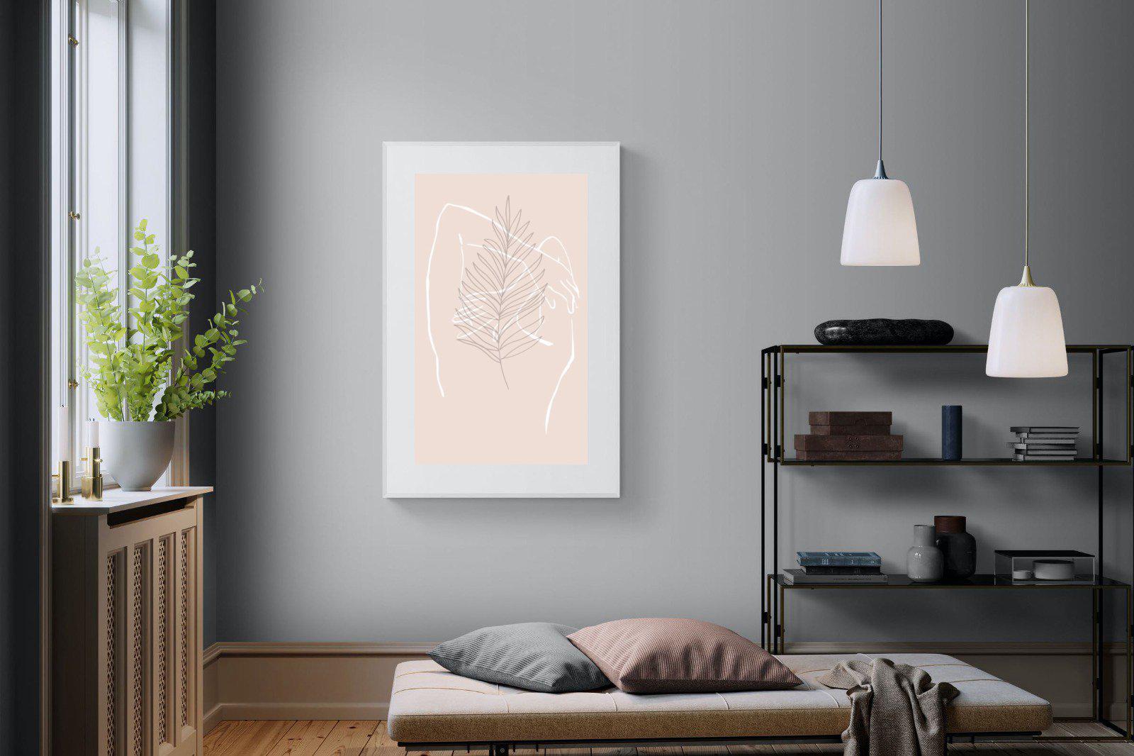 Palm Silhouette-Wall_Art-100 x 150cm-Framed Print-White-Pixalot
