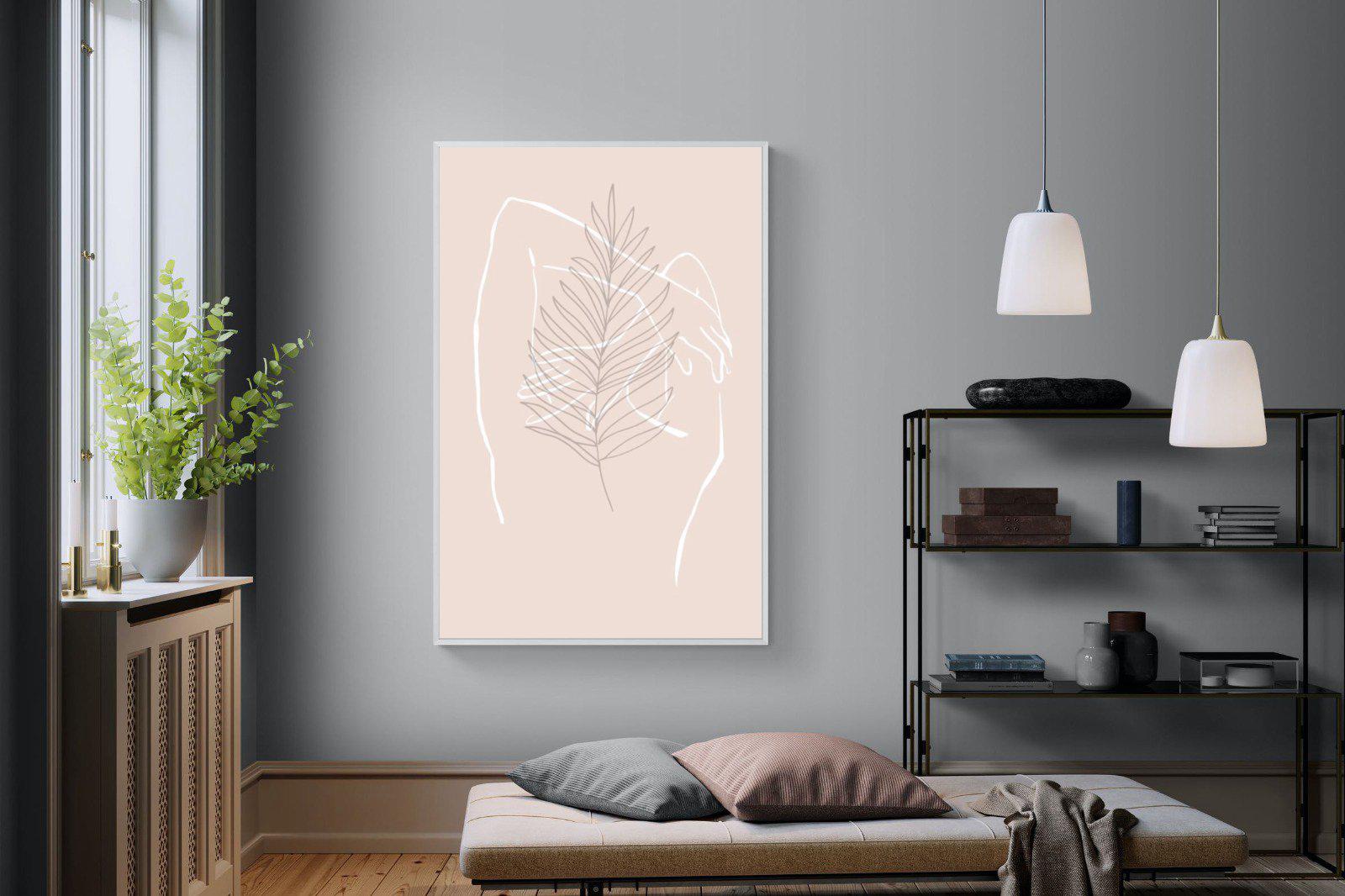 Palm Silhouette-Wall_Art-120 x 180cm-Mounted Canvas-White-Pixalot
